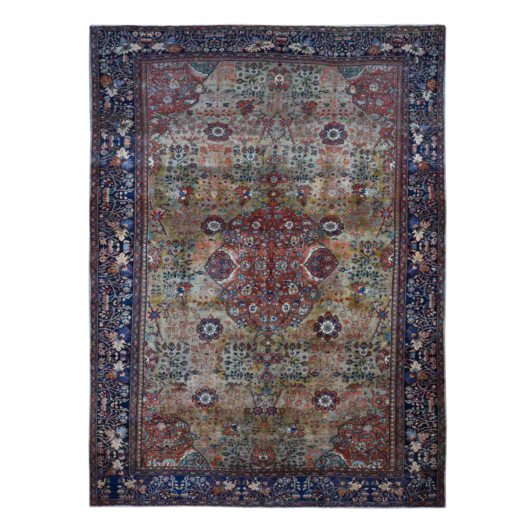 Overdyed-Vintage-Hand-Knotted-Rug-437400
