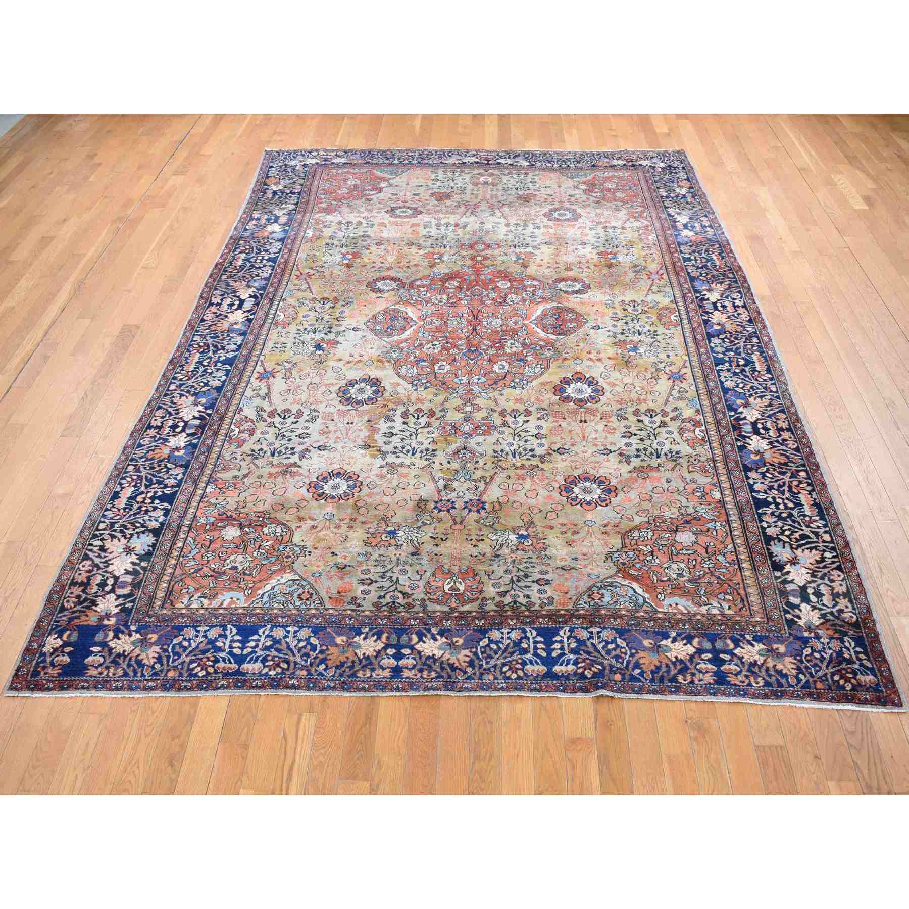 Overdyed-Vintage-Hand-Knotted-Rug-437400