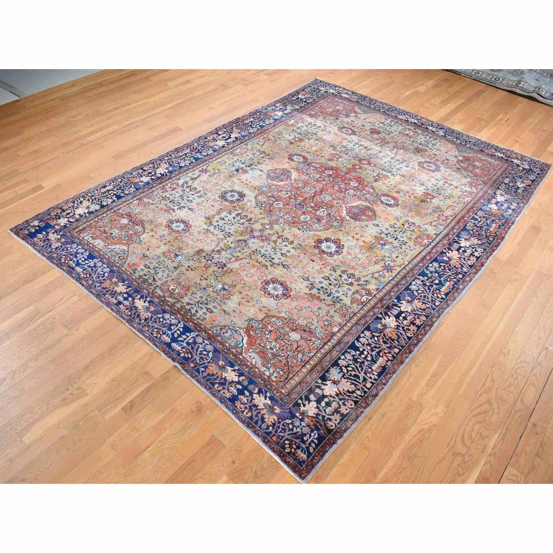 Overdyed-Vintage-Hand-Knotted-Rug-437400