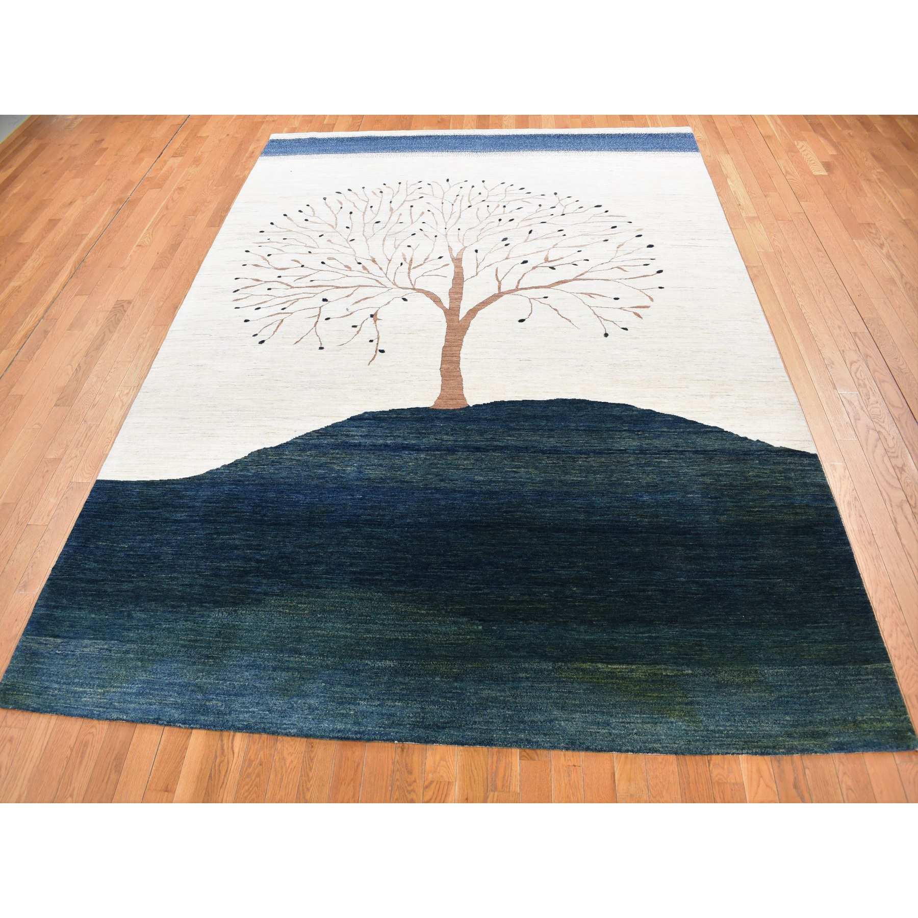Transitional-Hand-Knotted-Rug-435420