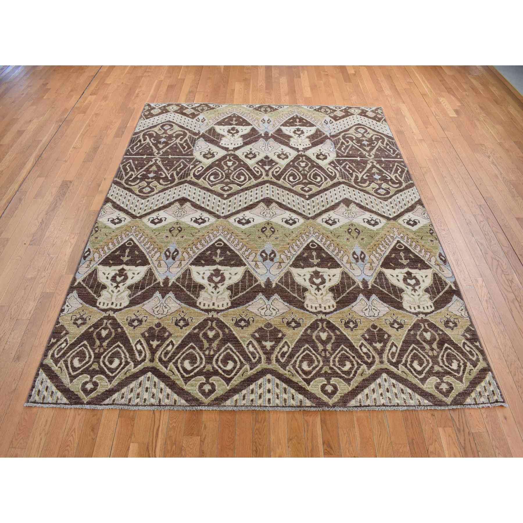 Tribal-Geometric-Hand-Knotted-Rug-435035