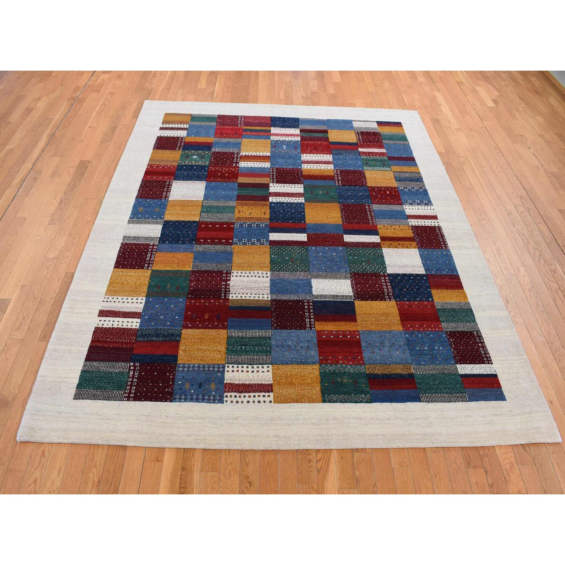 Tribal-Geometric-Hand-Knotted-Rug-435220