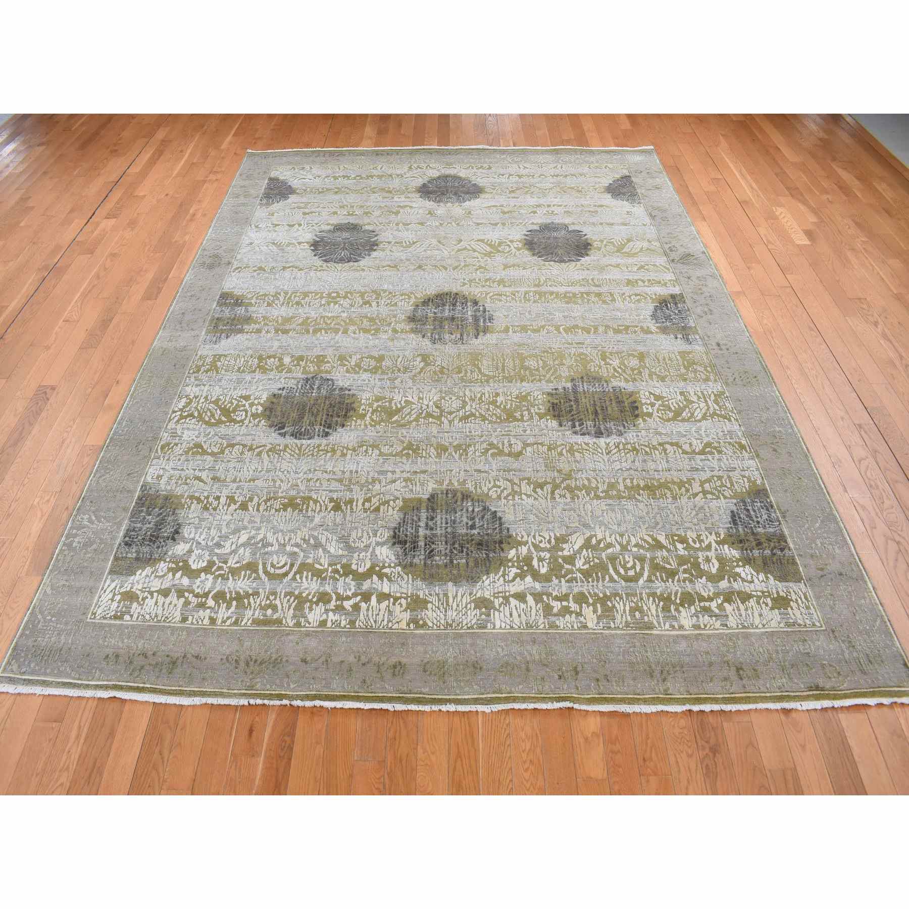 Wool-and-Silk-Hand-Knotted-Rug-435355
