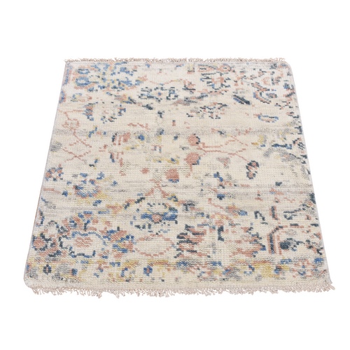 Ivory, Supple Collection, Mahal Design, 100% Wool, Plush and Lush, Transitional Natural Dyes, Hand Knotted, Sample Oriental Rug