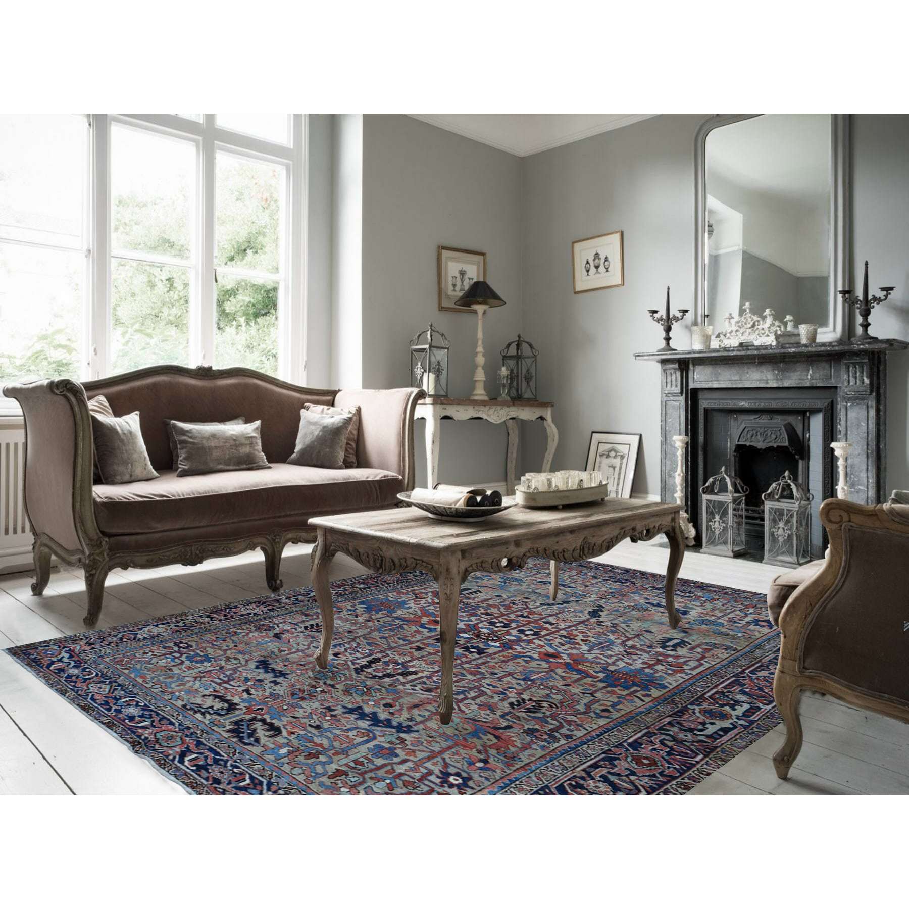 Heriz-Hand-Knotted-Rug-439590