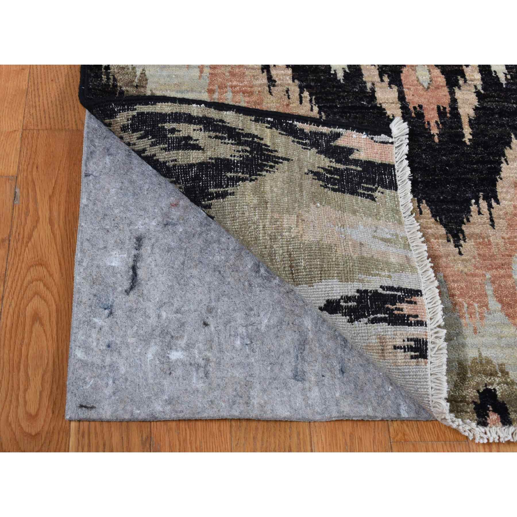 Ikat-And-Suzani-Design-Hand-Knotted-Rug-437565