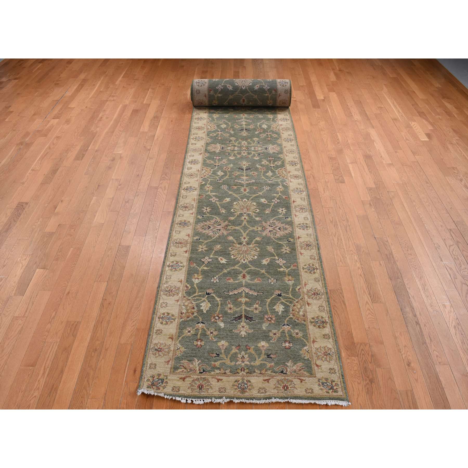 Oushak-And-Peshawar-Hand-Knotted-Rug-438170