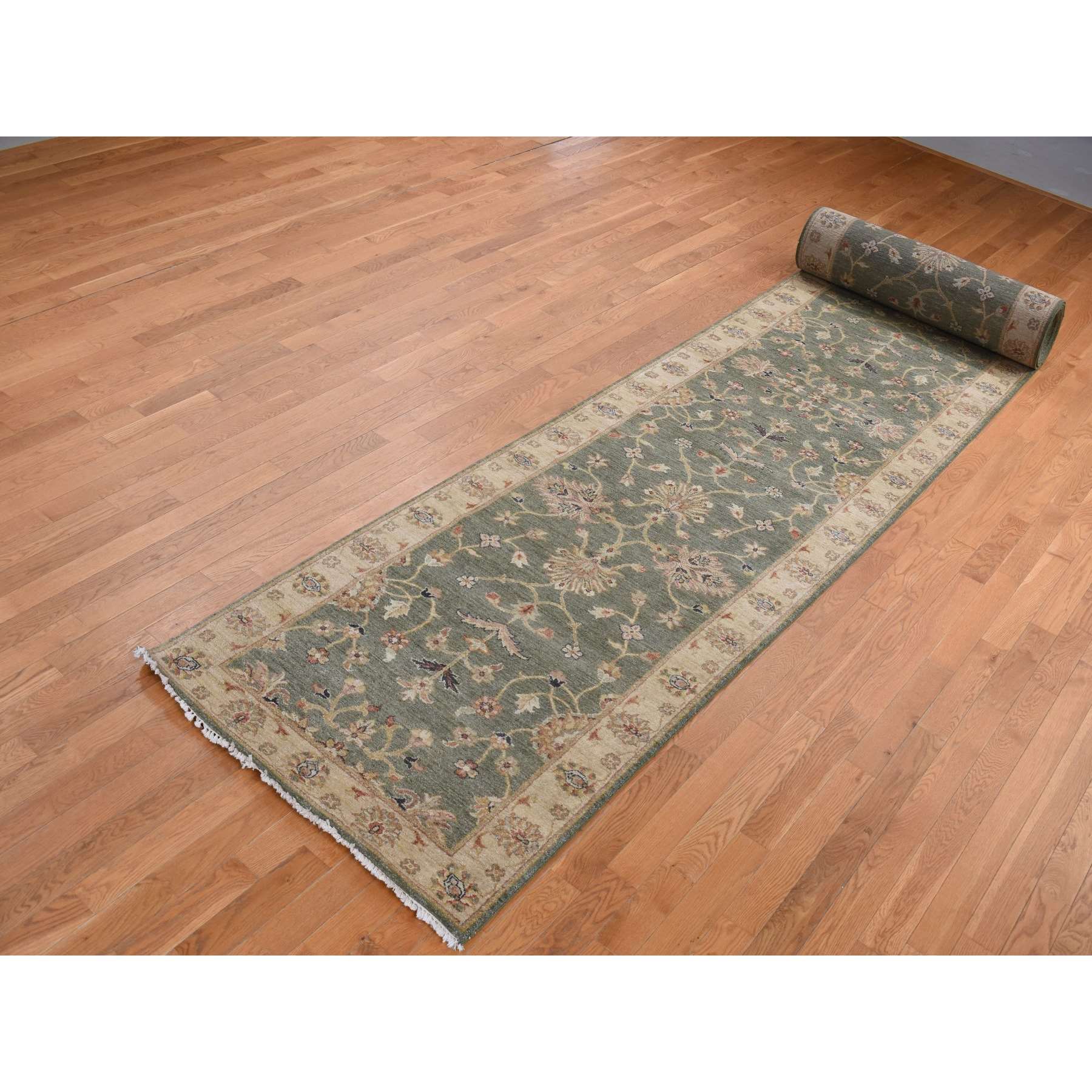 Oushak-And-Peshawar-Hand-Knotted-Rug-438170