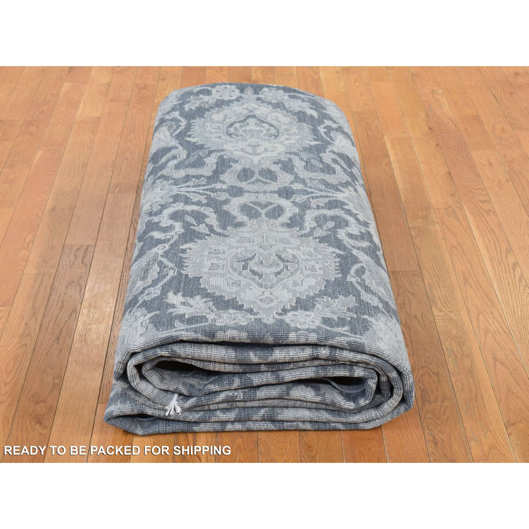 Oushak-And-Peshawar-Hand-Knotted-Rug-439765