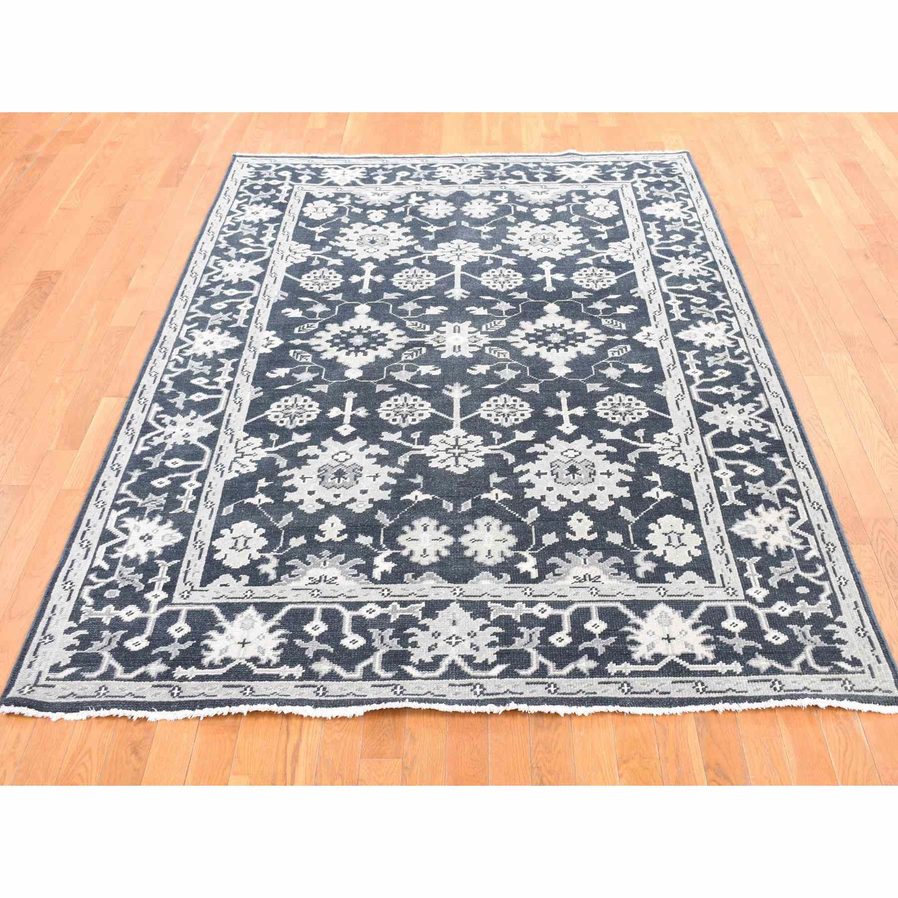 Oushak-And-Peshawar-Hand-Knotted-Rug-439910