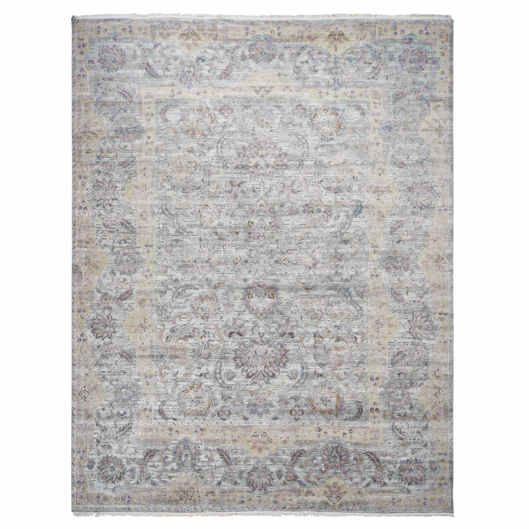 Oushak-And-Peshawar-Hand-Knotted-Rug-439965