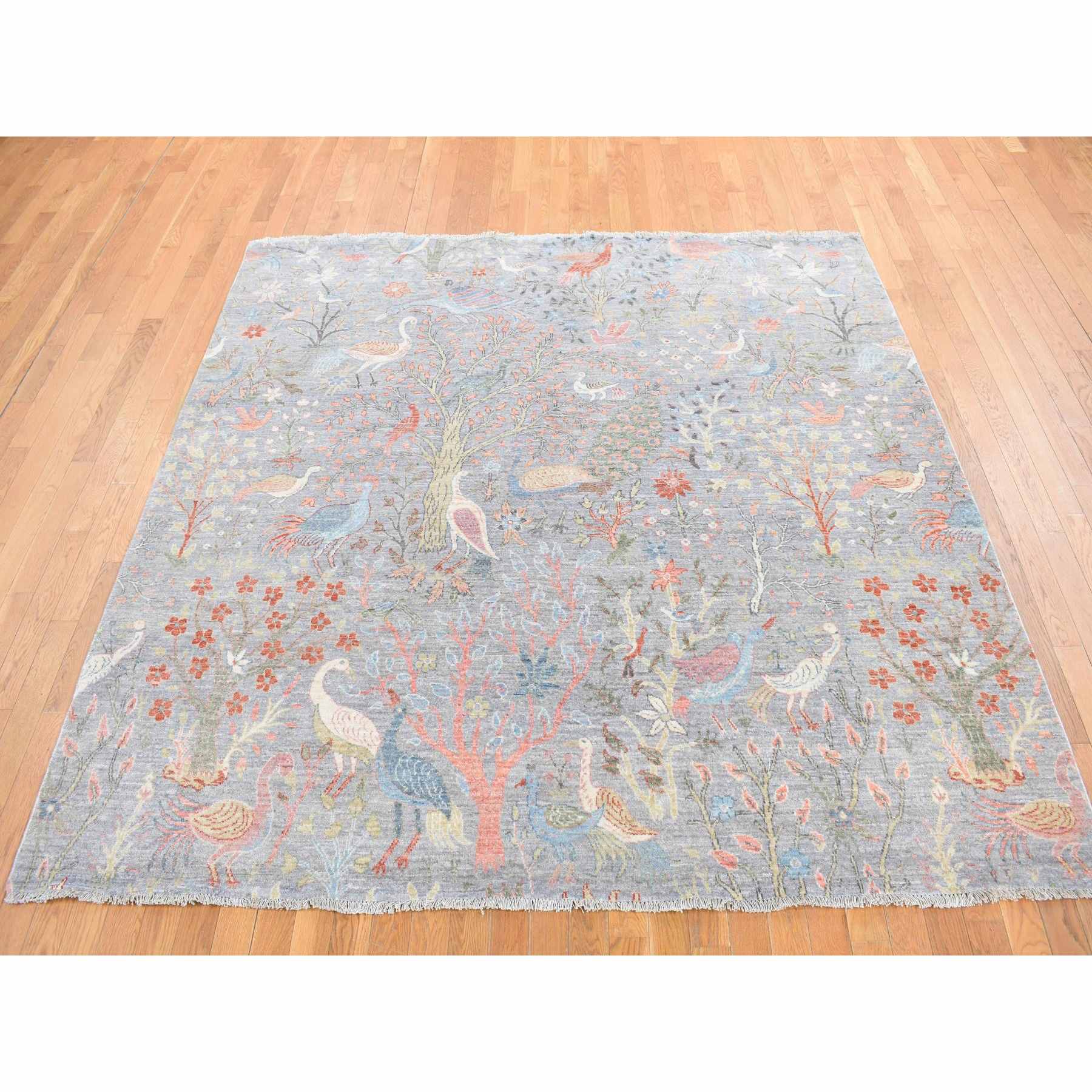 Oushak-And-Peshawar-Hand-Knotted-Rug-439980