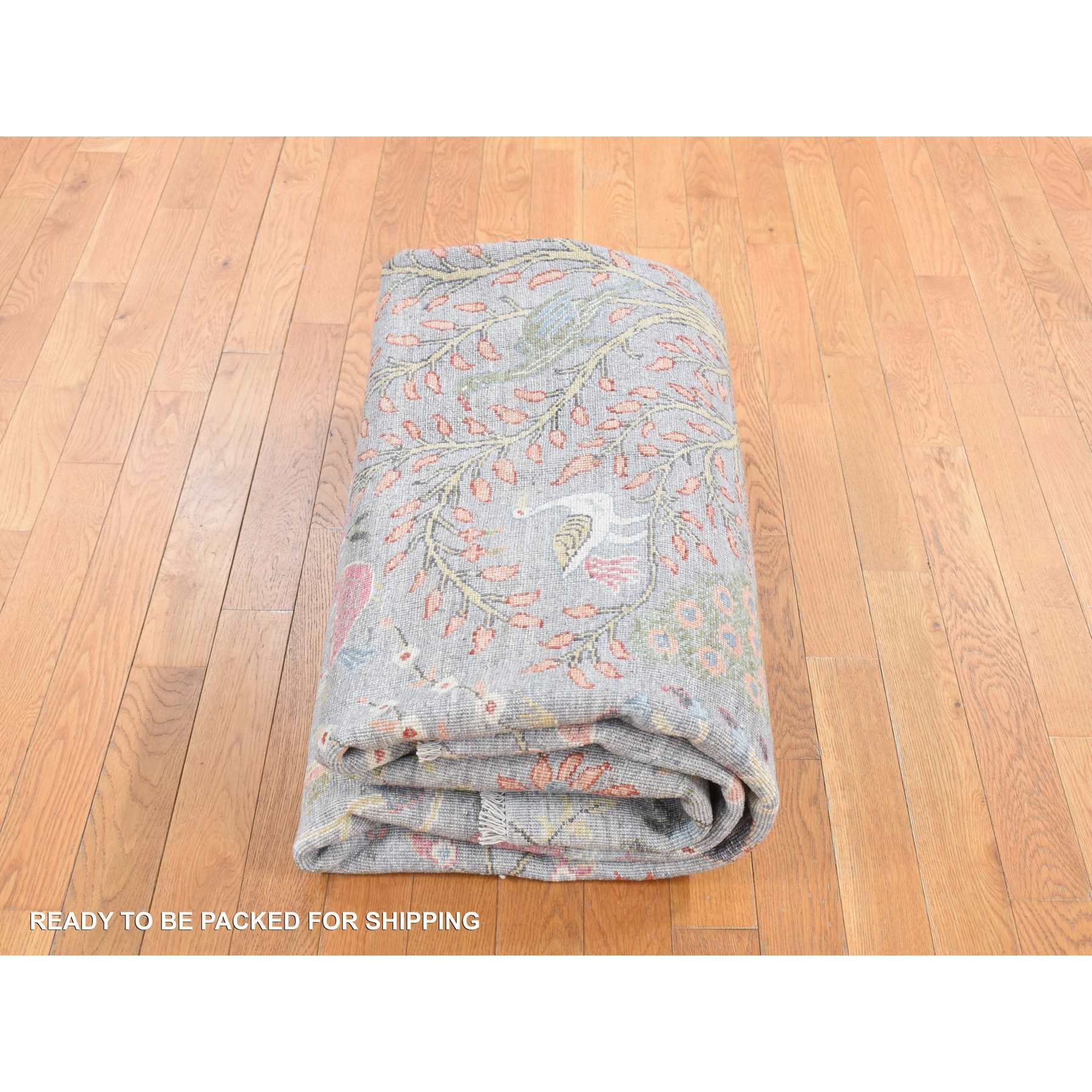 Oushak-And-Peshawar-Hand-Knotted-Rug-439980