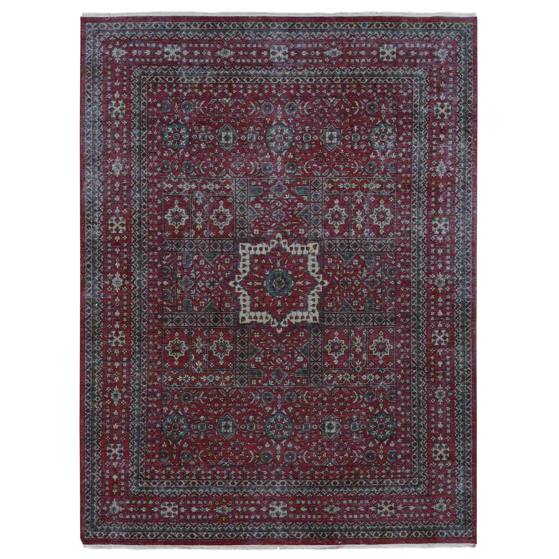 Overdyed-Vintage-Hand-Knotted-Rug-438500
