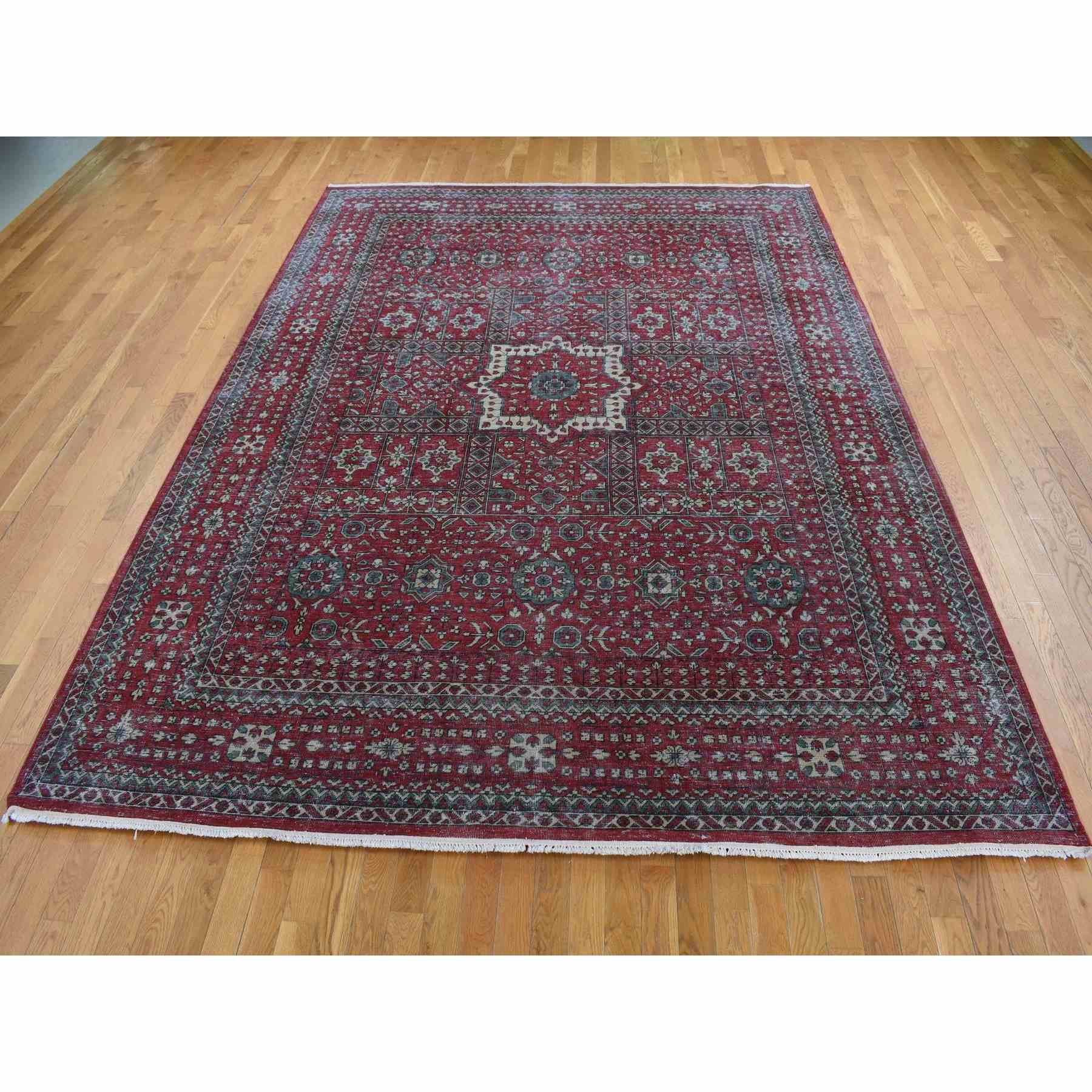 Overdyed-Vintage-Hand-Knotted-Rug-438500