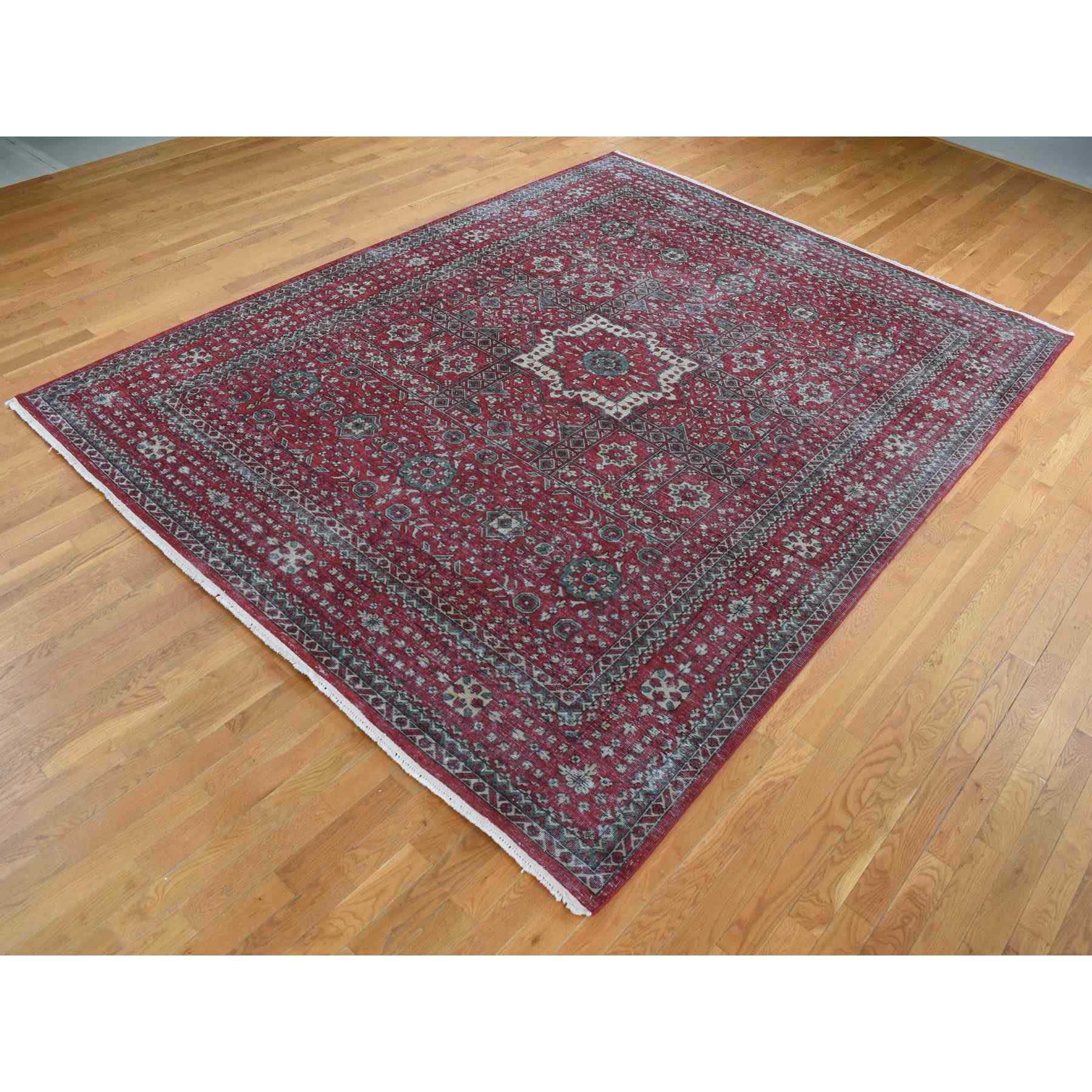 Overdyed-Vintage-Hand-Knotted-Rug-438500