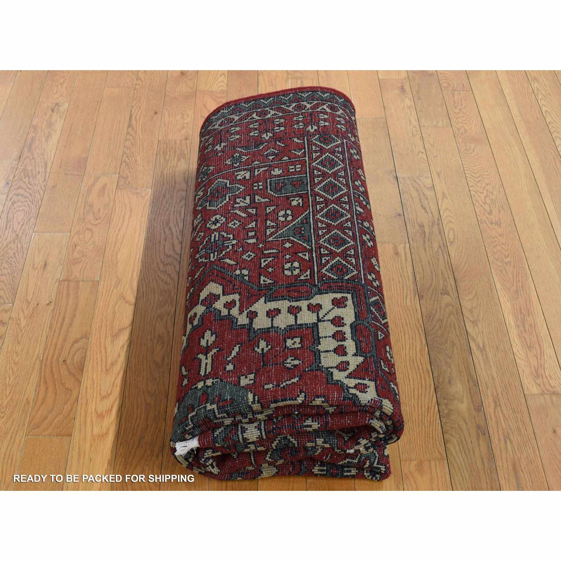 Overdyed-Vintage-Hand-Knotted-Rug-438500