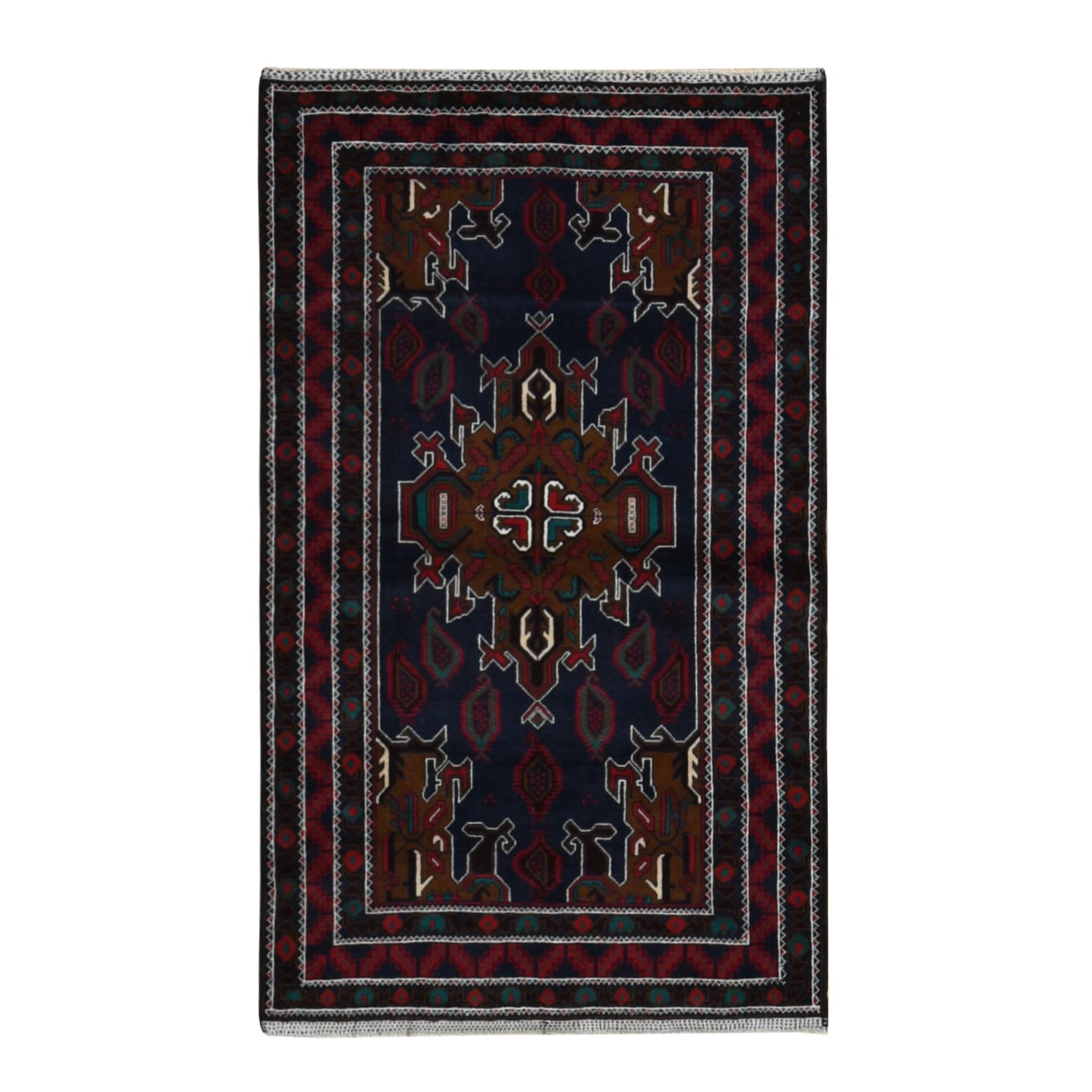 Tribal-Geometric-Hand-Knotted-Rug-438675
