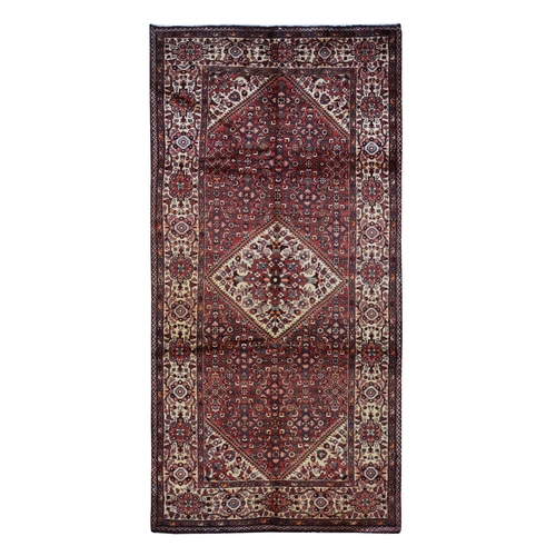 Fire Brick Red, New Persian Bakhtiari, Pure Wool, Hand Knotted, Gallery Size Runner Oriental Rug