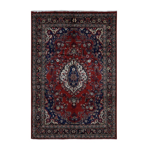 Barn Red, New Persian Bibikabad, Excellent Condition, Pure Wool, Hand Knotted, Oriental Rug