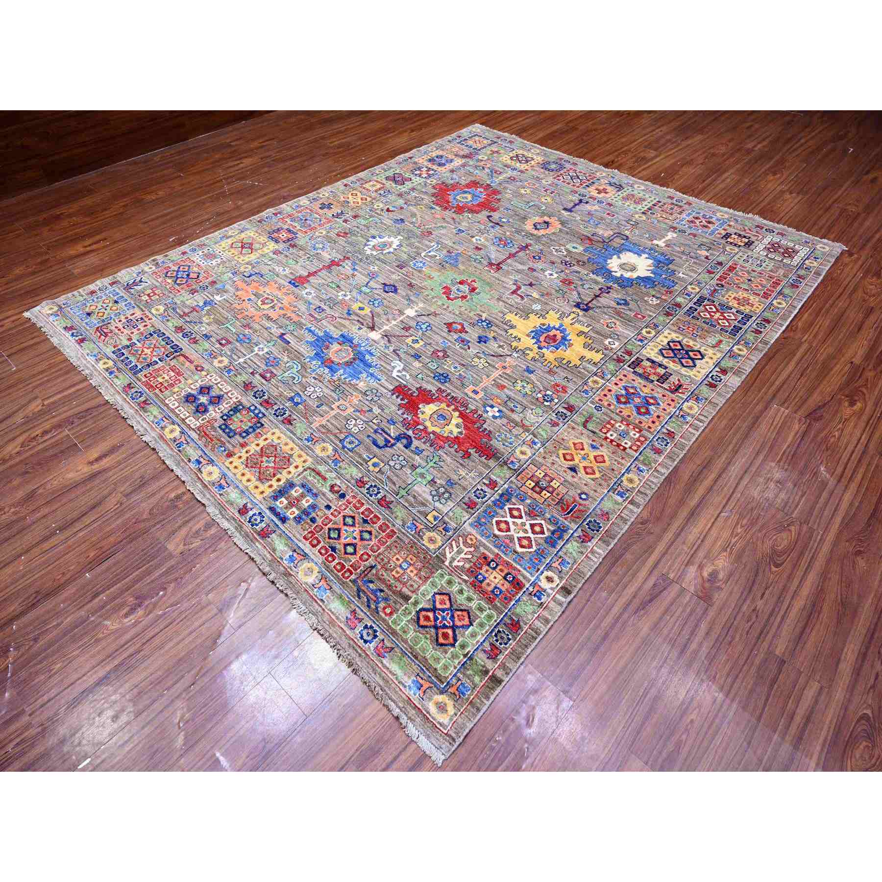 Oushak-And-Peshawar-Hand-Knotted-Rug-440965