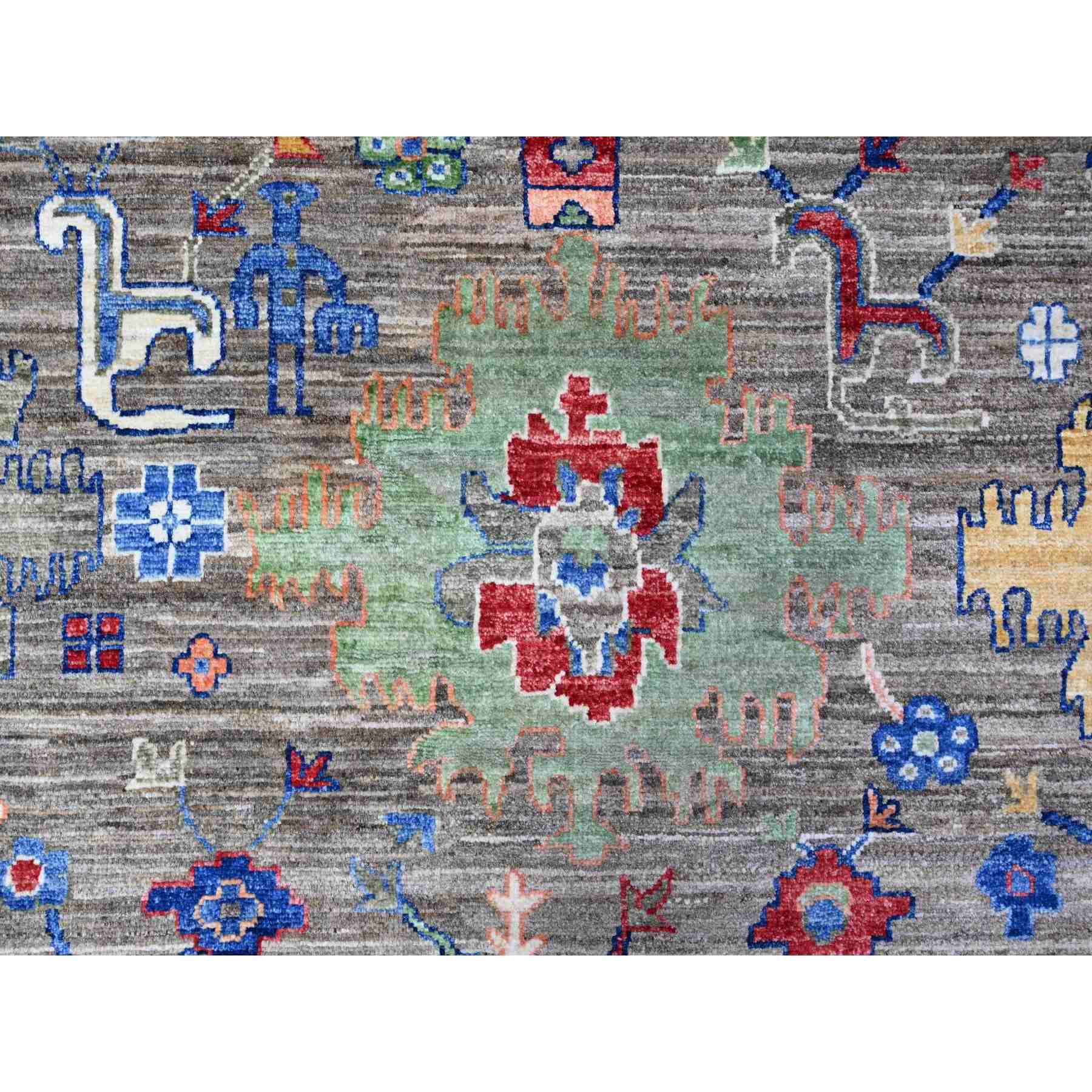 Oushak-And-Peshawar-Hand-Knotted-Rug-440965