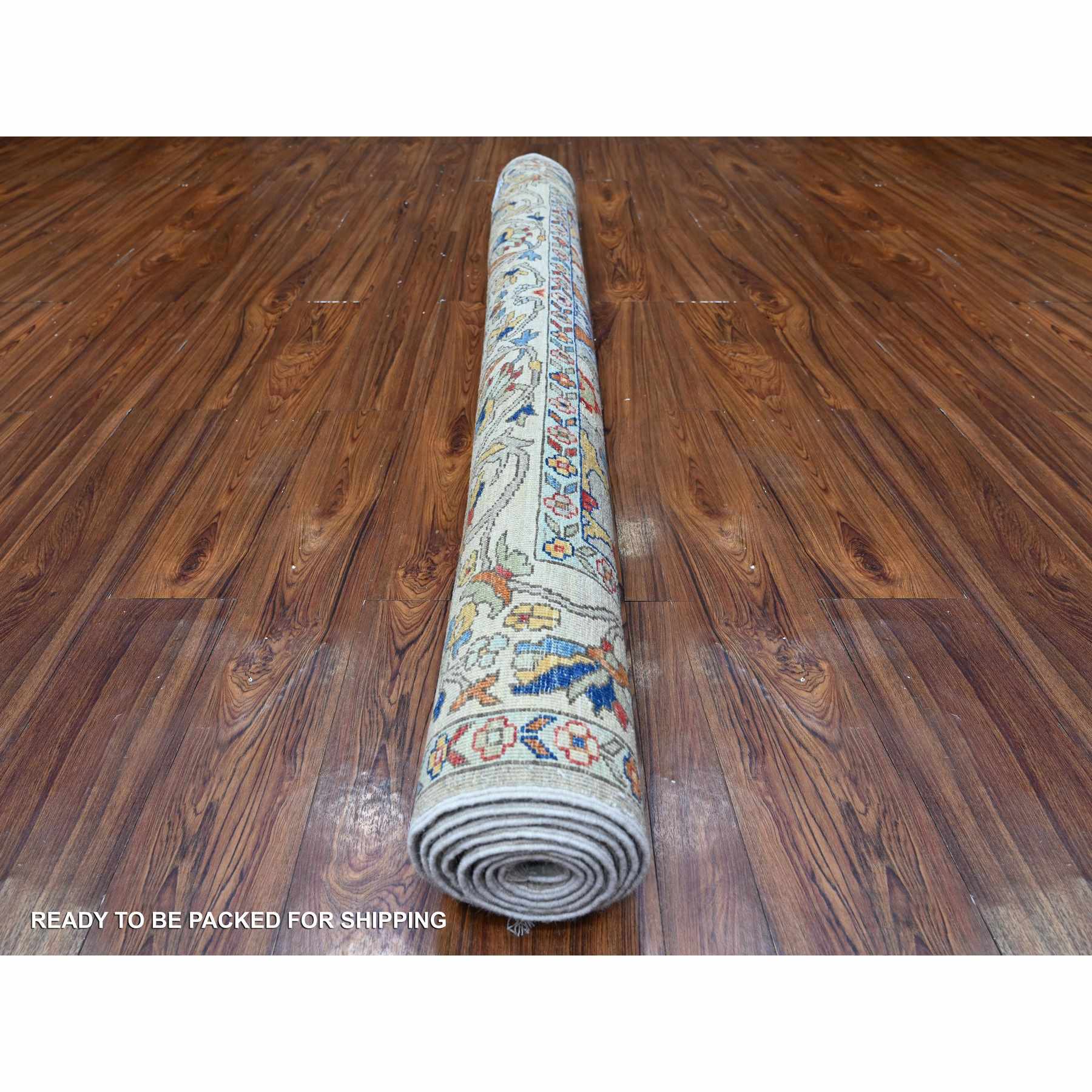 Oushak-And-Peshawar-Hand-Knotted-Rug-442055