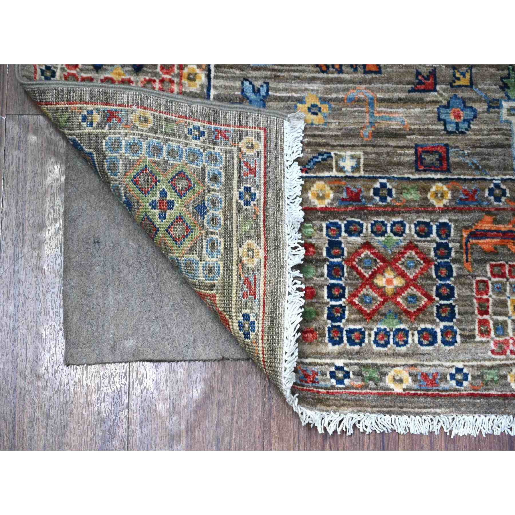 Oushak-And-Peshawar-Hand-Knotted-Rug-442405