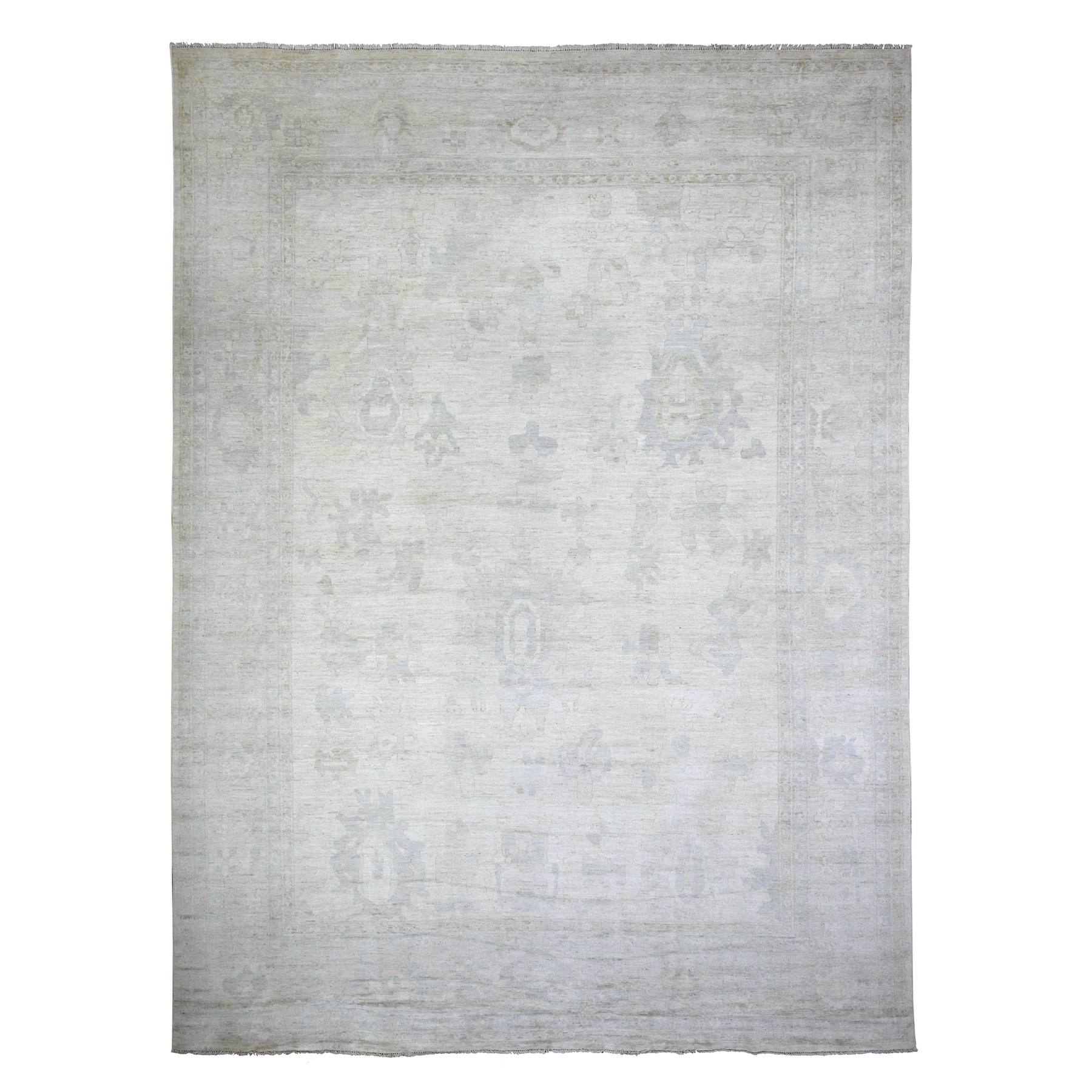 Oushak-And-Peshawar-Hand-Knotted-Rug-440085