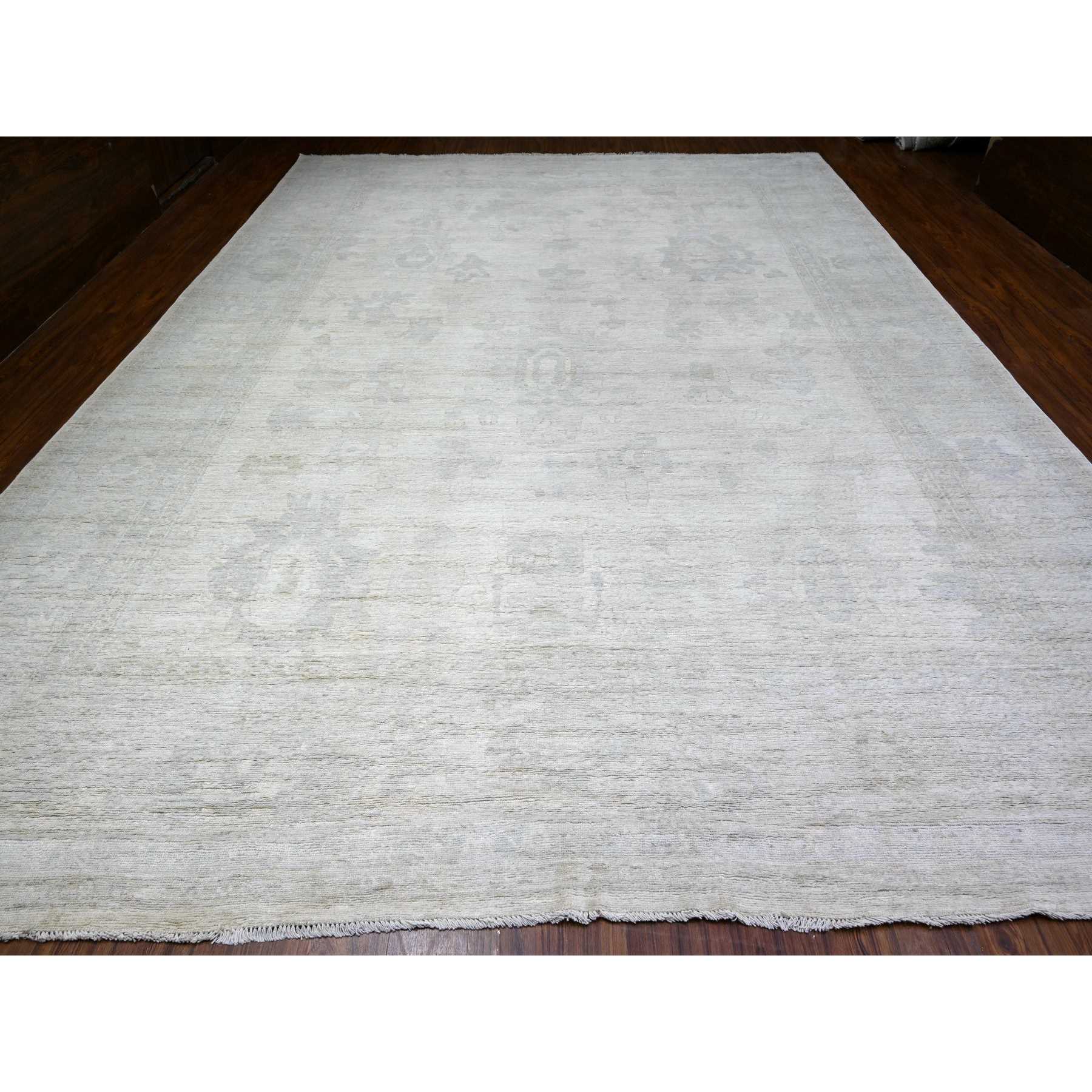 Oushak-And-Peshawar-Hand-Knotted-Rug-440085