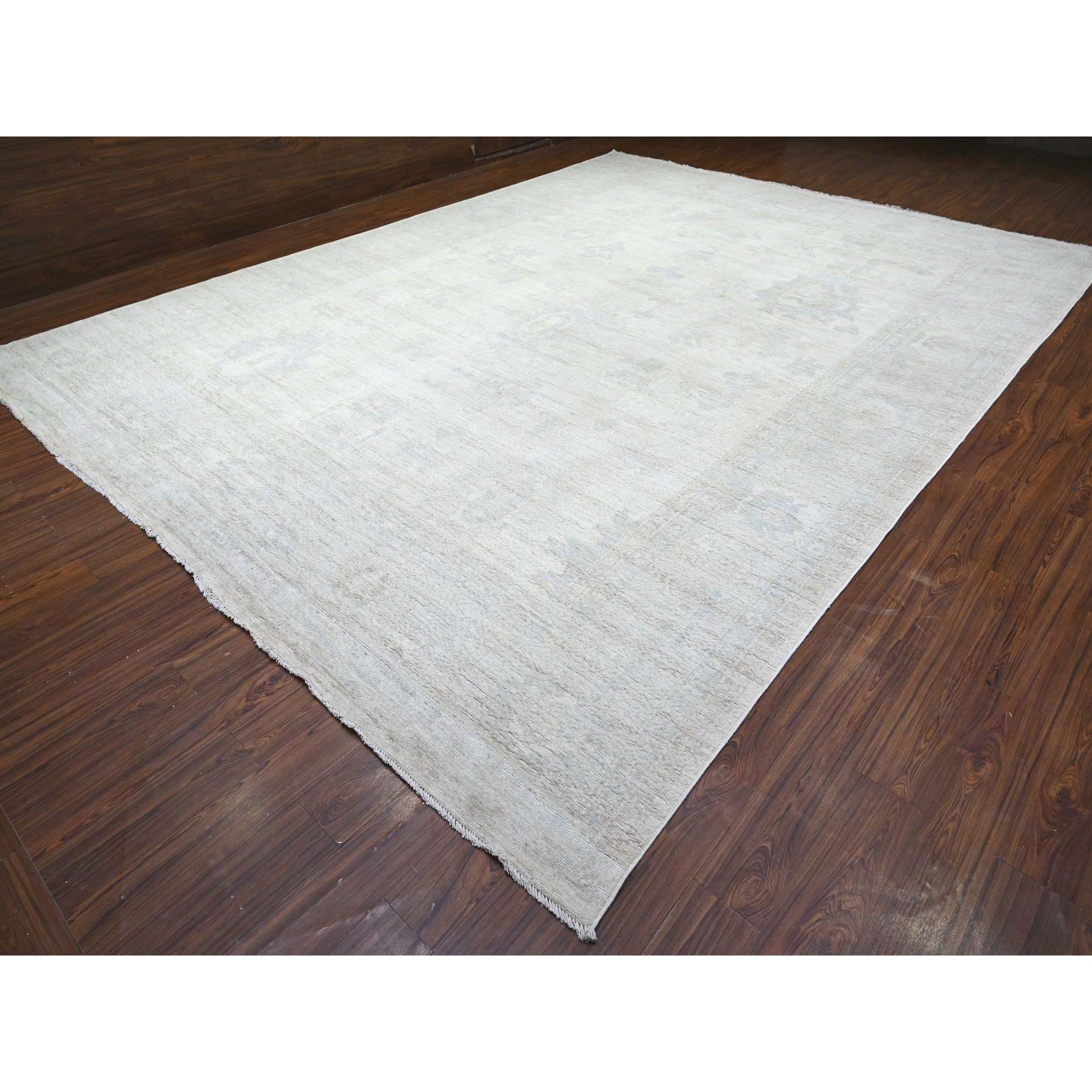 Oushak-And-Peshawar-Hand-Knotted-Rug-440085