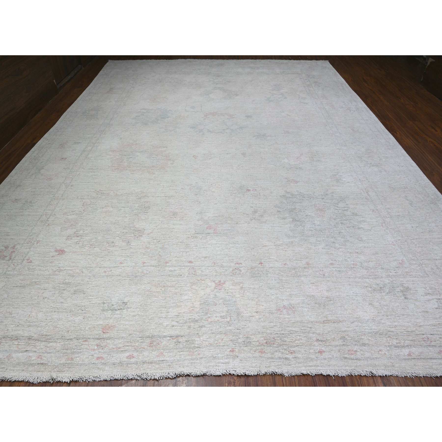 Oushak-And-Peshawar-Hand-Knotted-Rug-440130