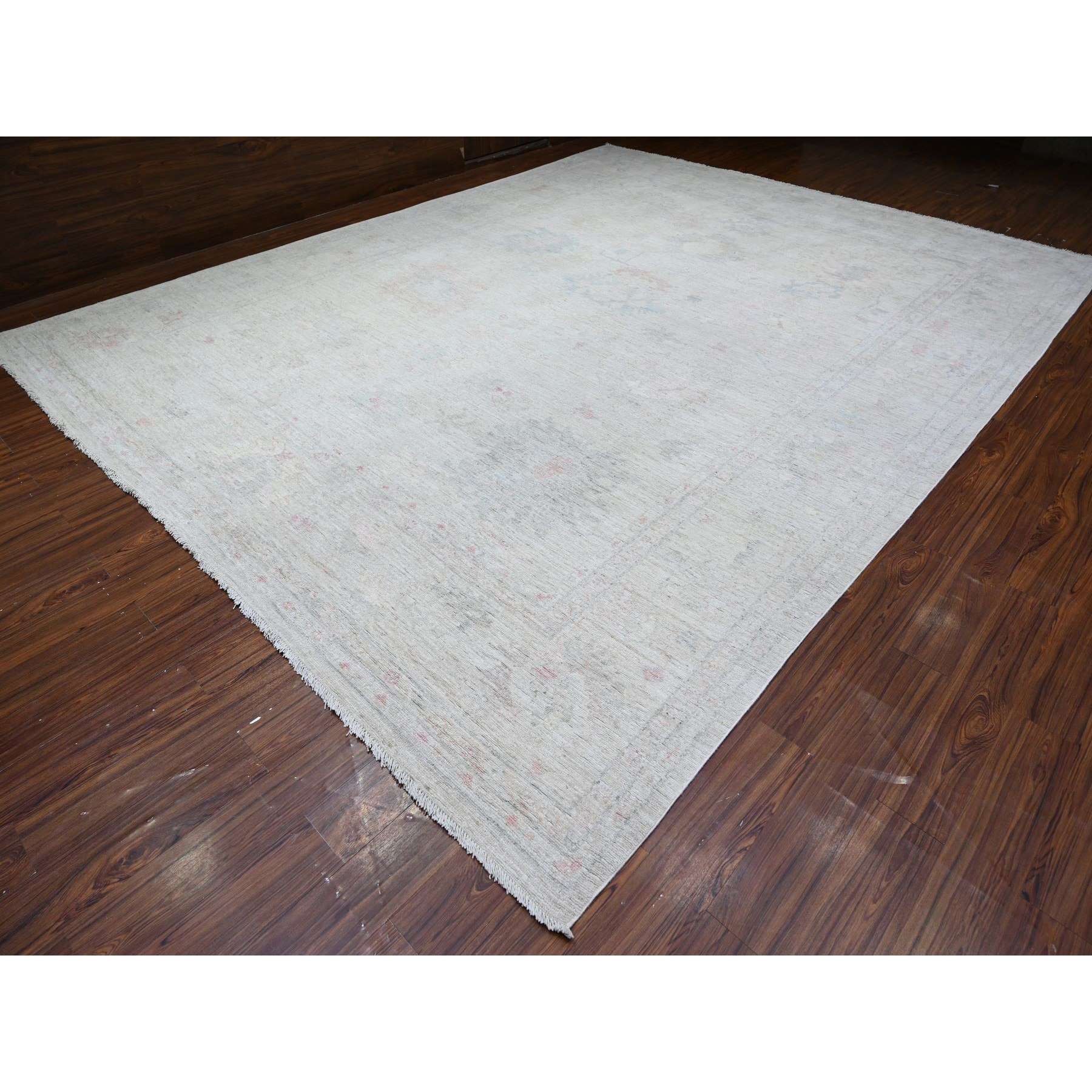 Oushak-And-Peshawar-Hand-Knotted-Rug-440130