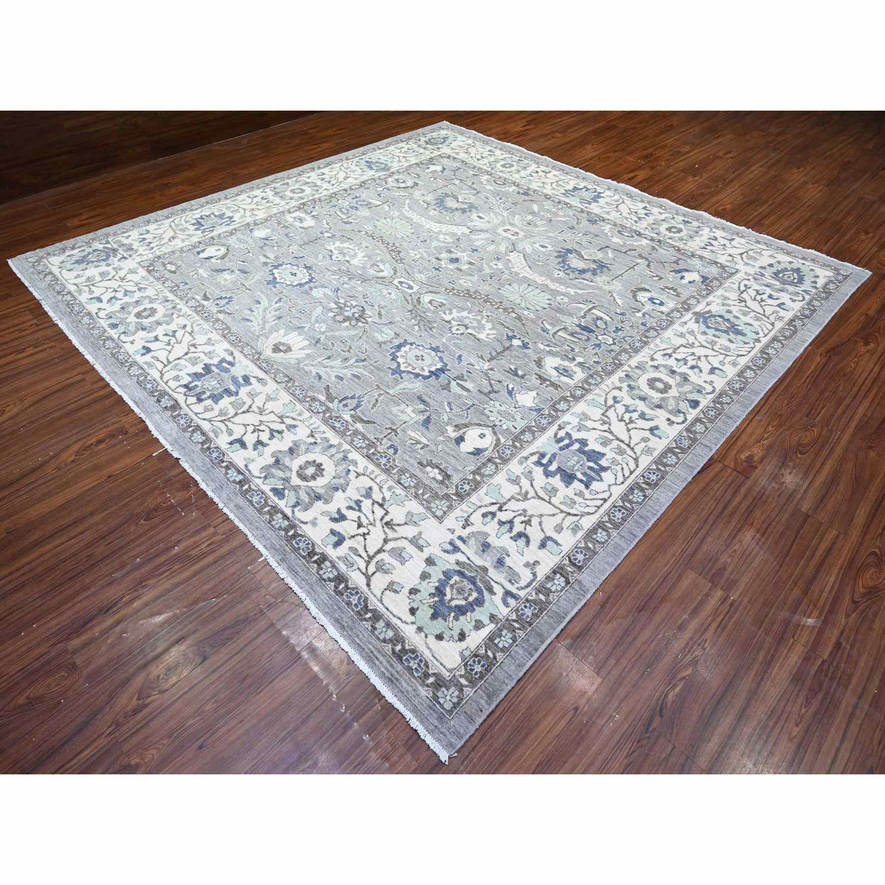 Oushak-And-Peshawar-Hand-Knotted-Rug-440200