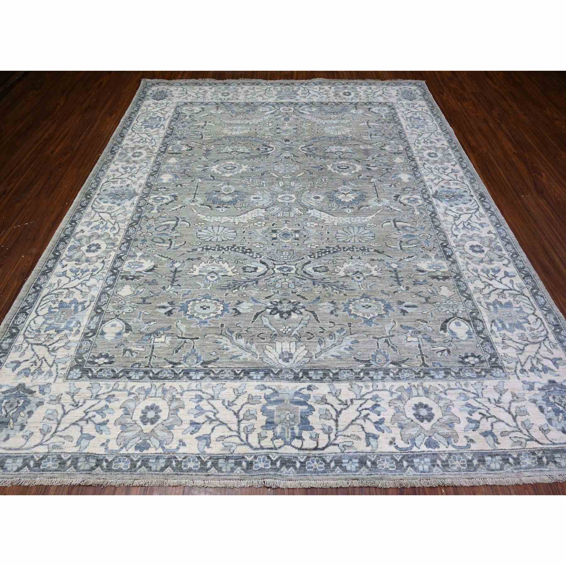 Oushak-And-Peshawar-Hand-Knotted-Rug-440225