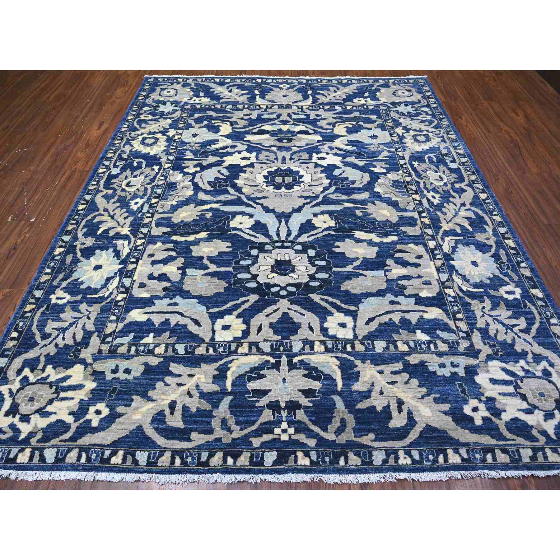 Oushak-And-Peshawar-Hand-Knotted-Rug-440375