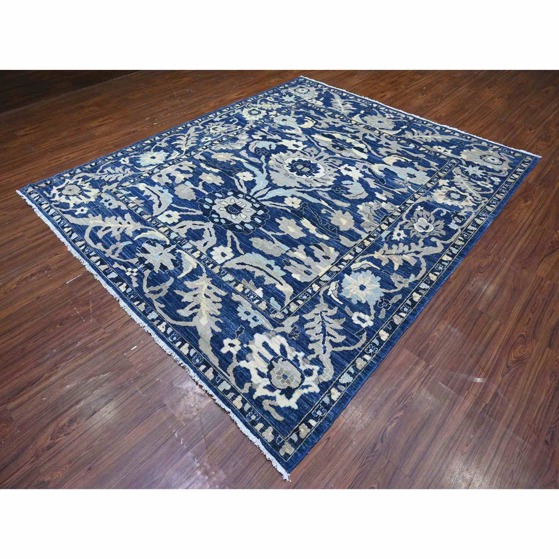 Oushak-And-Peshawar-Hand-Knotted-Rug-440375