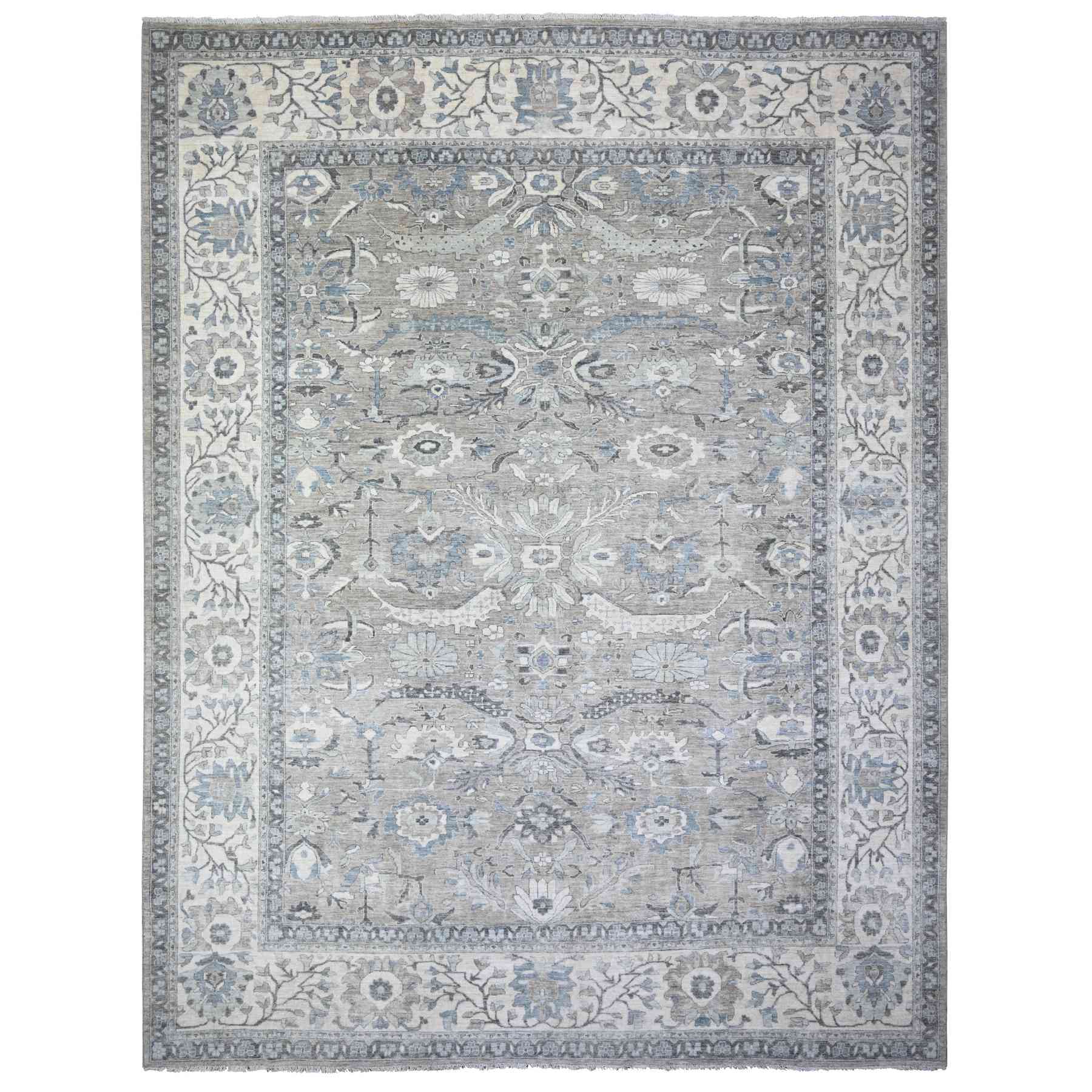 Oushak-And-Peshawar-Hand-Knotted-Rug-440390