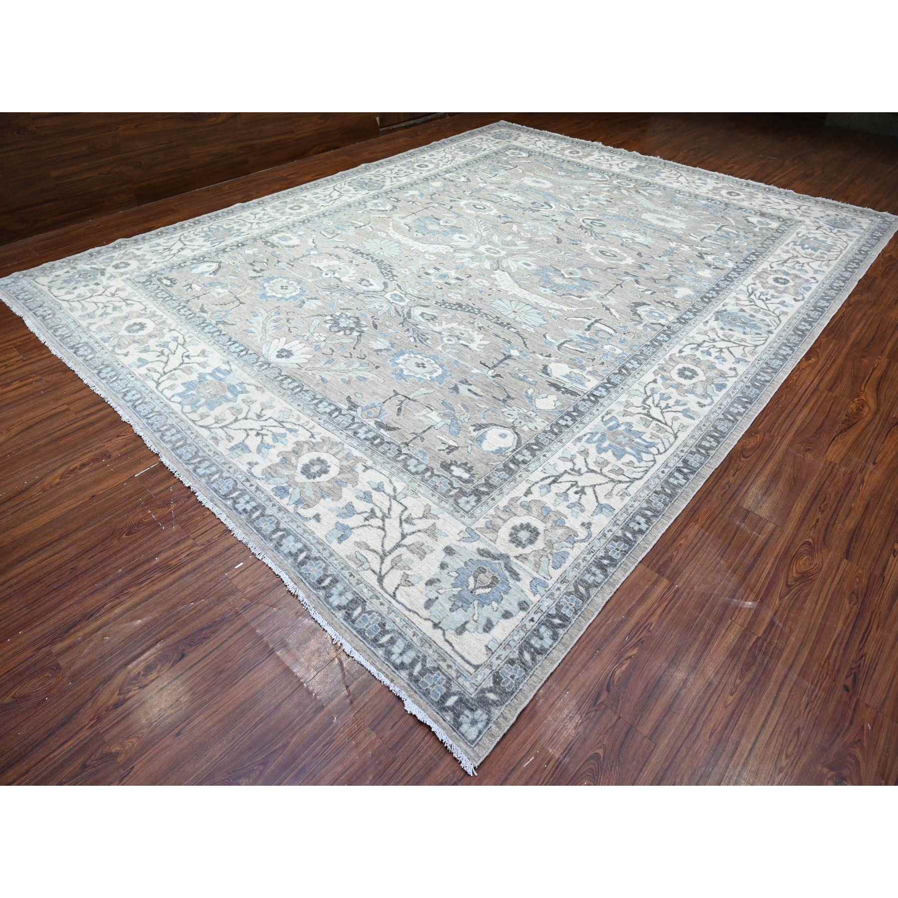 Oushak-And-Peshawar-Hand-Knotted-Rug-440390