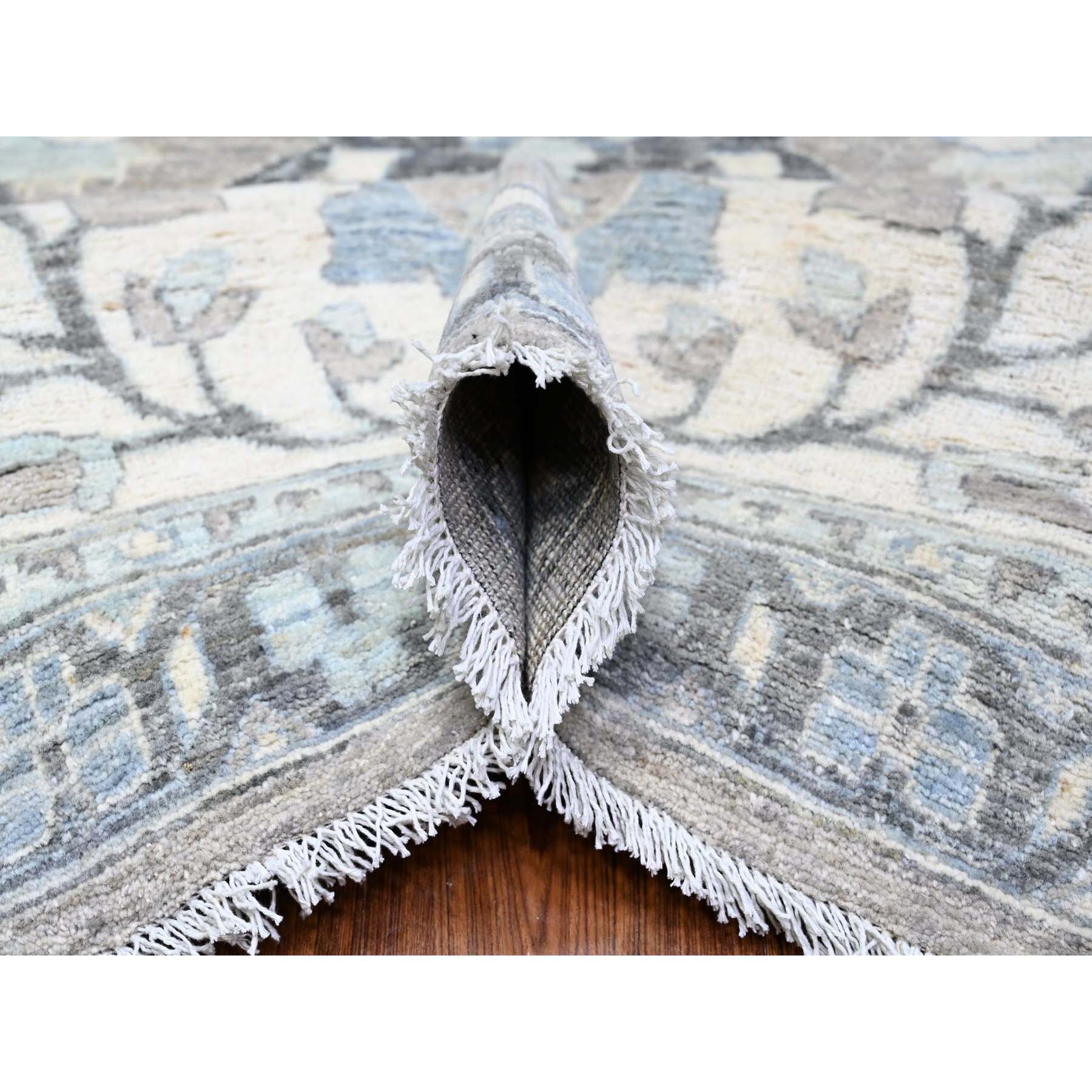 Oushak-And-Peshawar-Hand-Knotted-Rug-440390