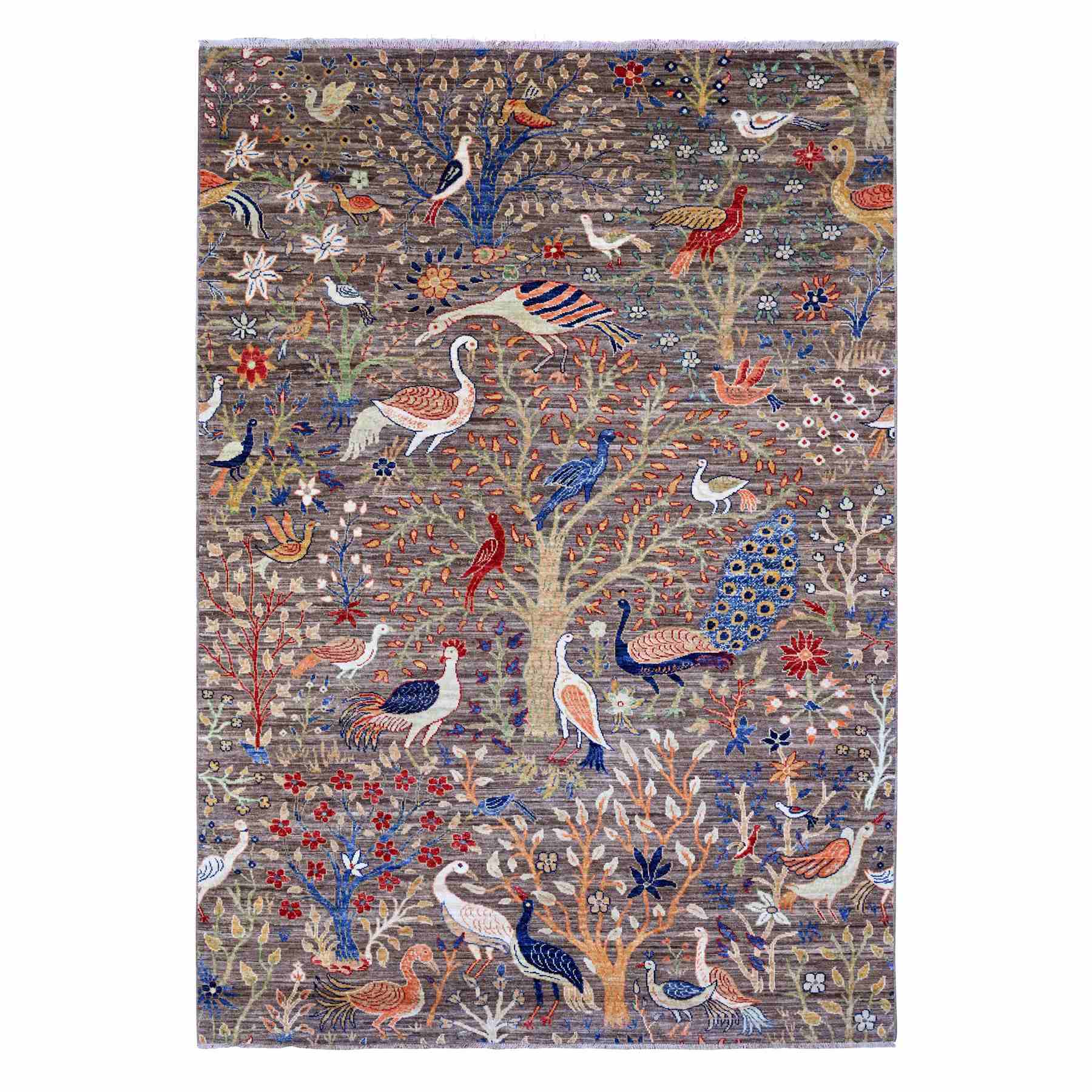 Oushak-And-Peshawar-Hand-Knotted-Rug-440530