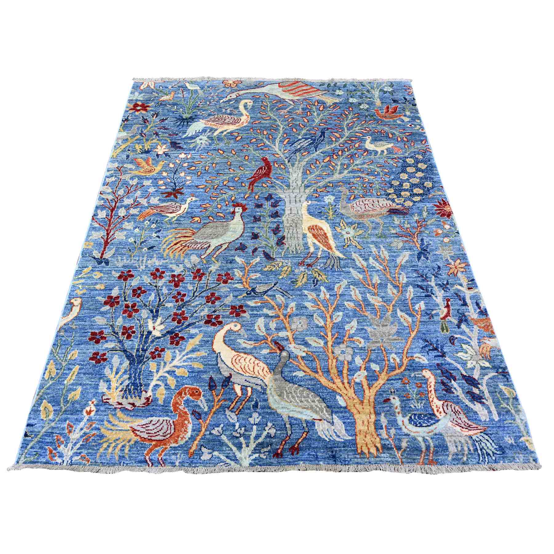 Oushak-And-Peshawar-Hand-Knotted-Rug-440550