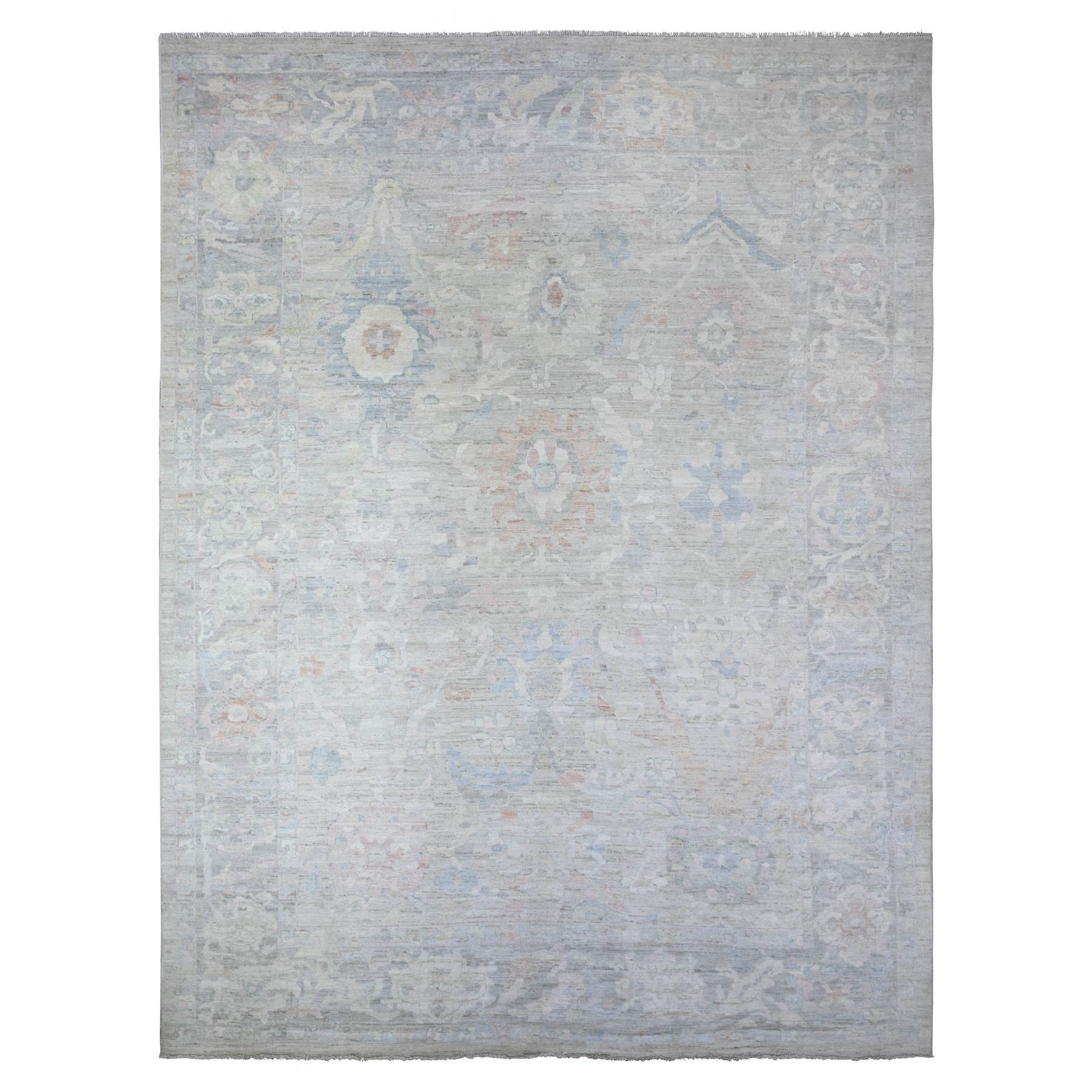 Oushak-And-Peshawar-Hand-Knotted-Rug-440680