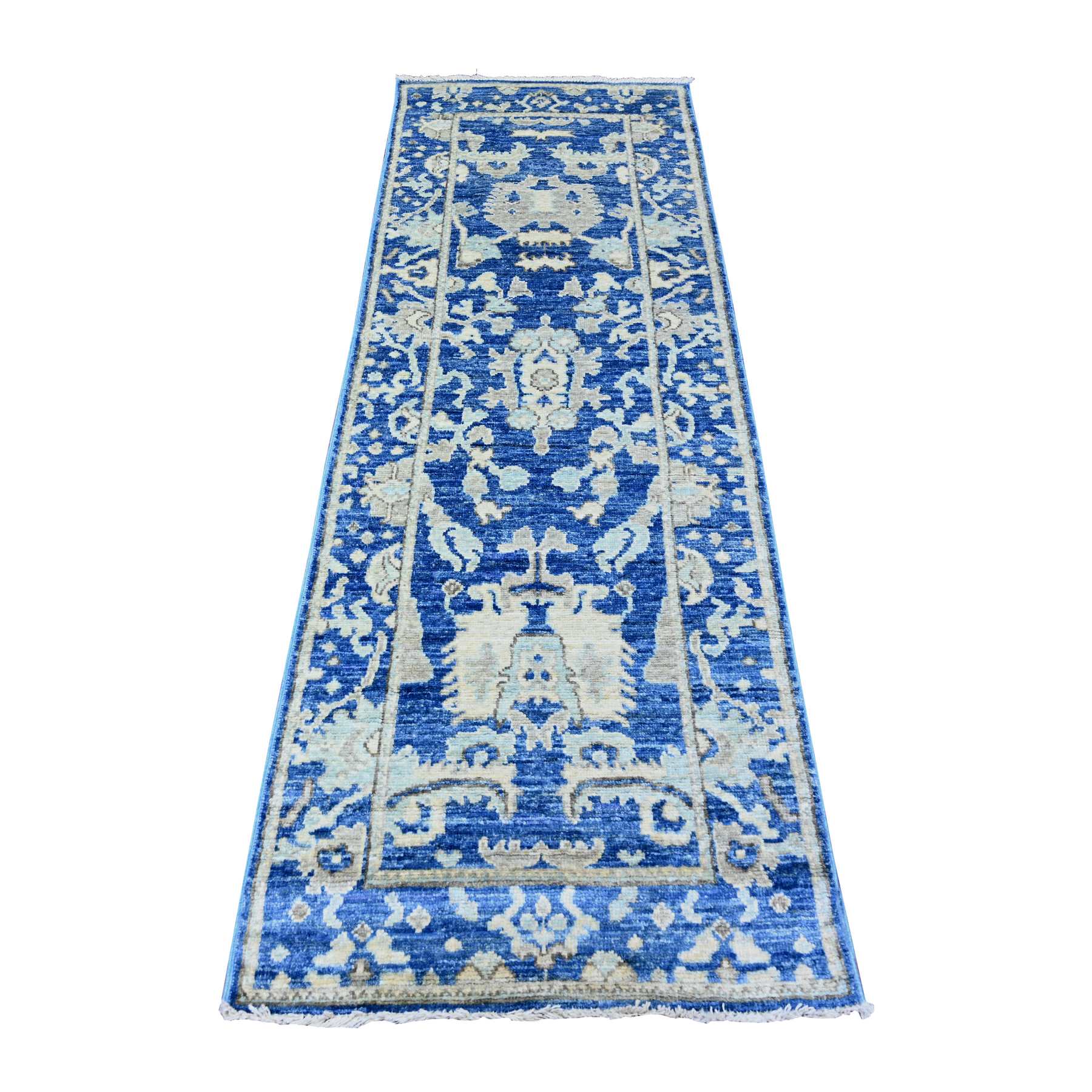 Oushak-And-Peshawar-Hand-Knotted-Rug-440735