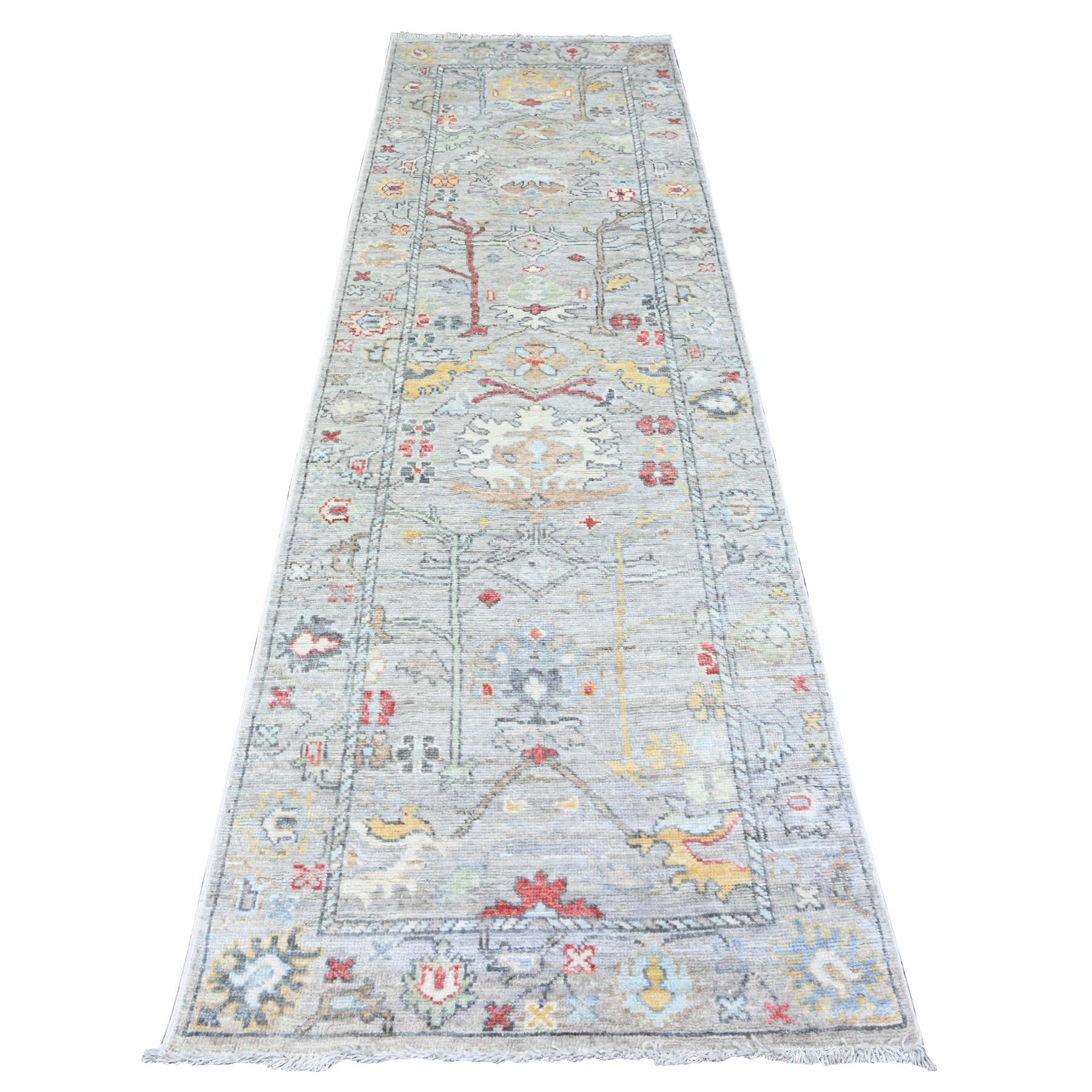 Oushak-And-Peshawar-Hand-Knotted-Rug-440745