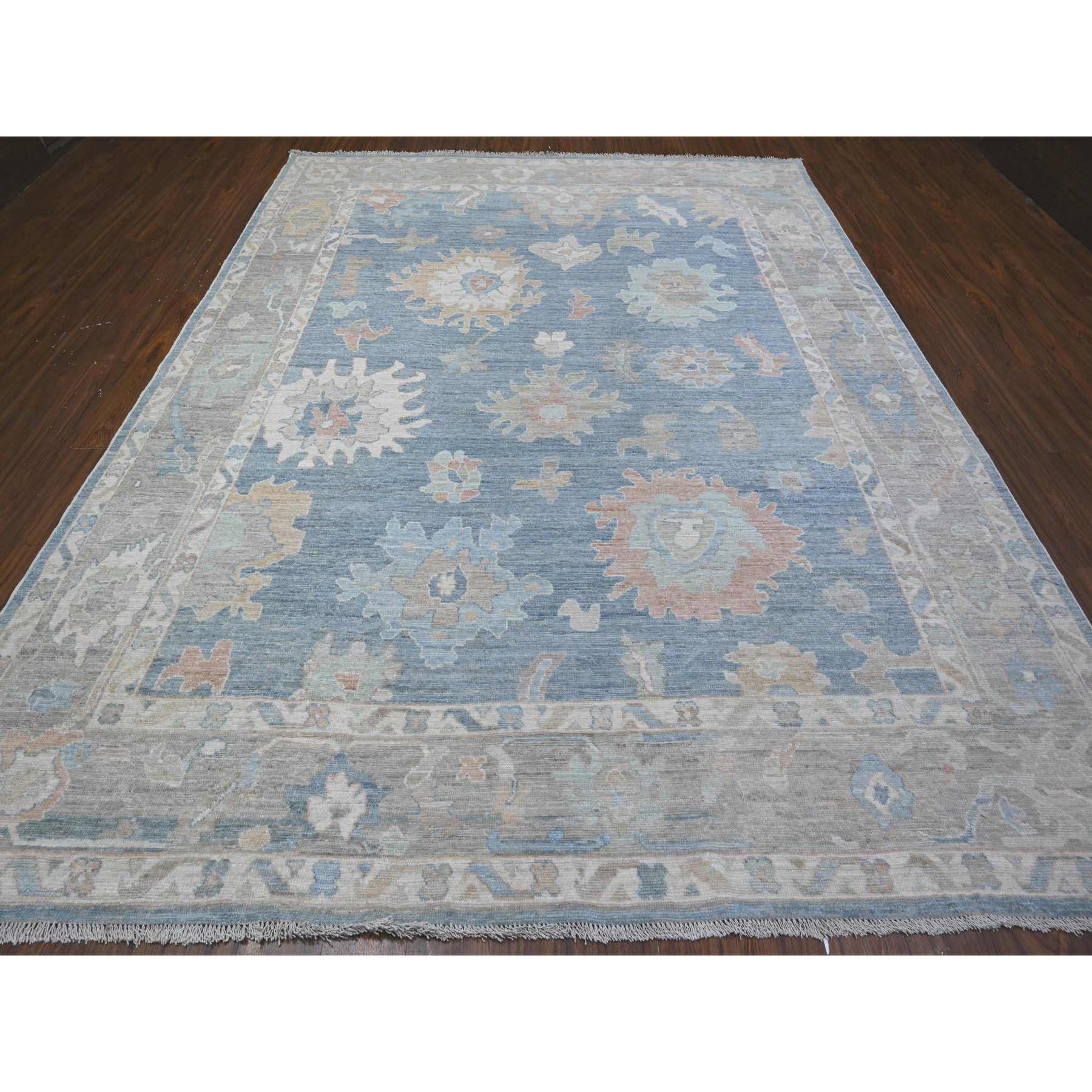 Oushak-And-Peshawar-Hand-Knotted-Rug-440820