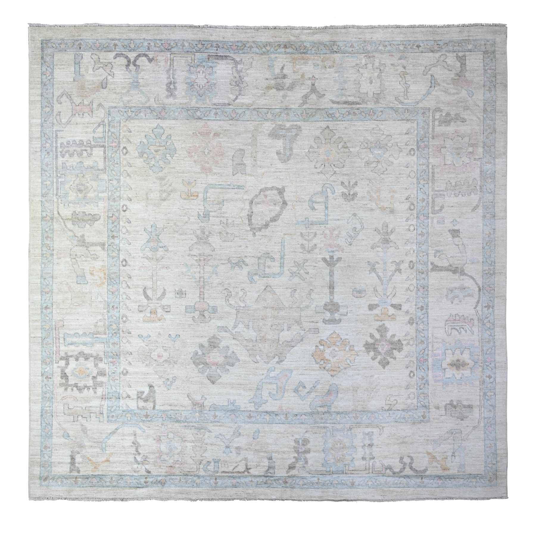 Oushak-And-Peshawar-Hand-Knotted-Rug-440905