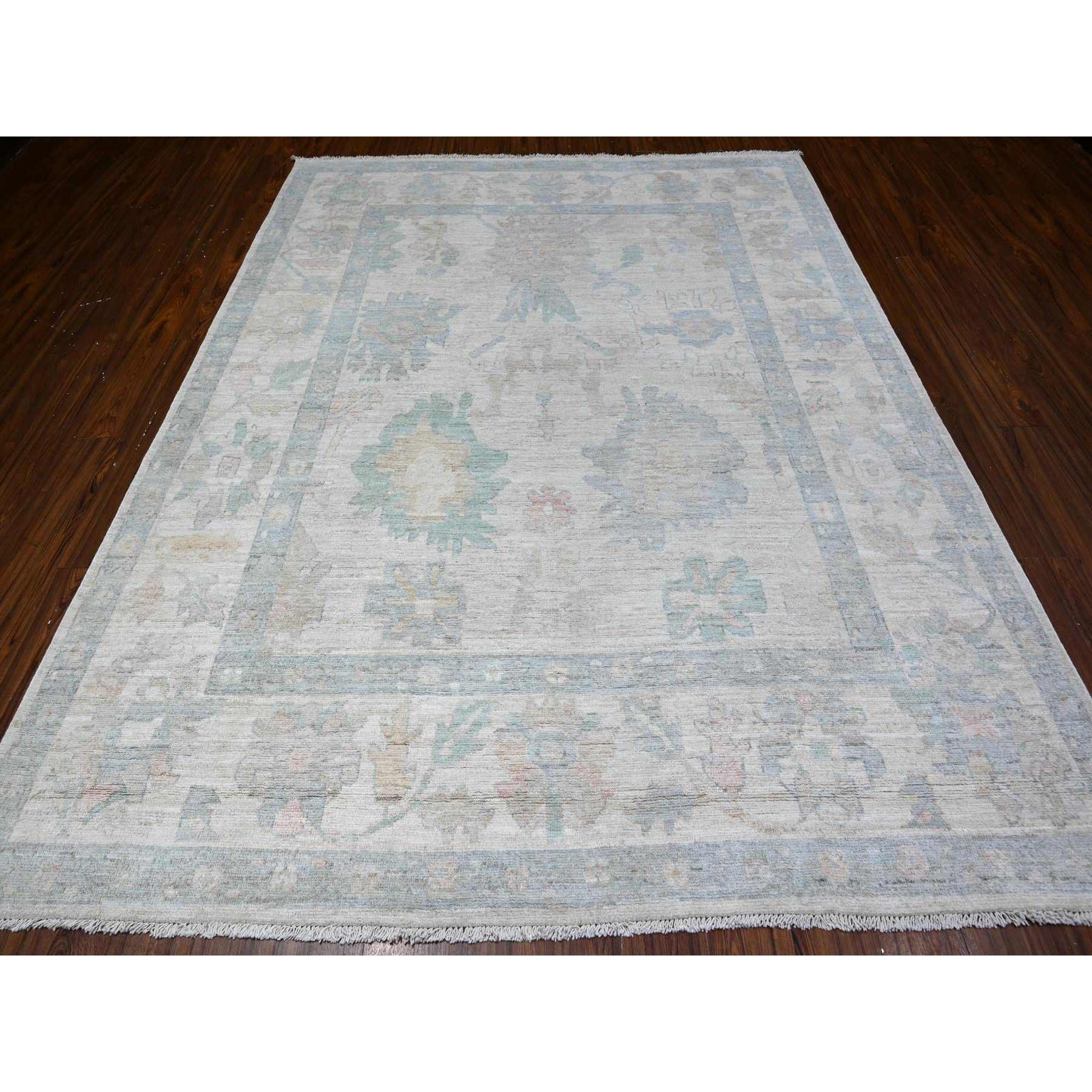 Oushak-And-Peshawar-Hand-Knotted-Rug-441020