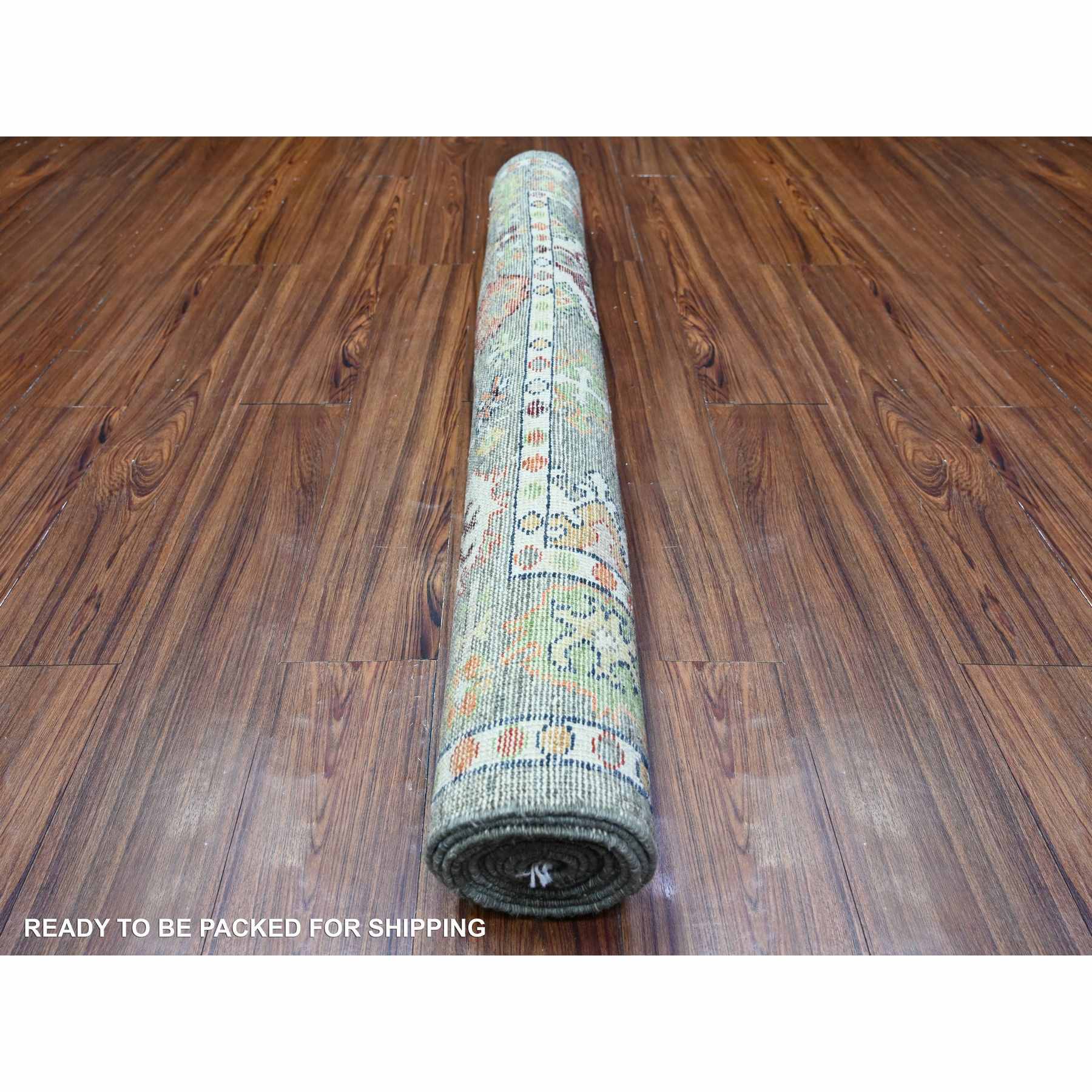 Oushak-And-Peshawar-Hand-Knotted-Rug-441170