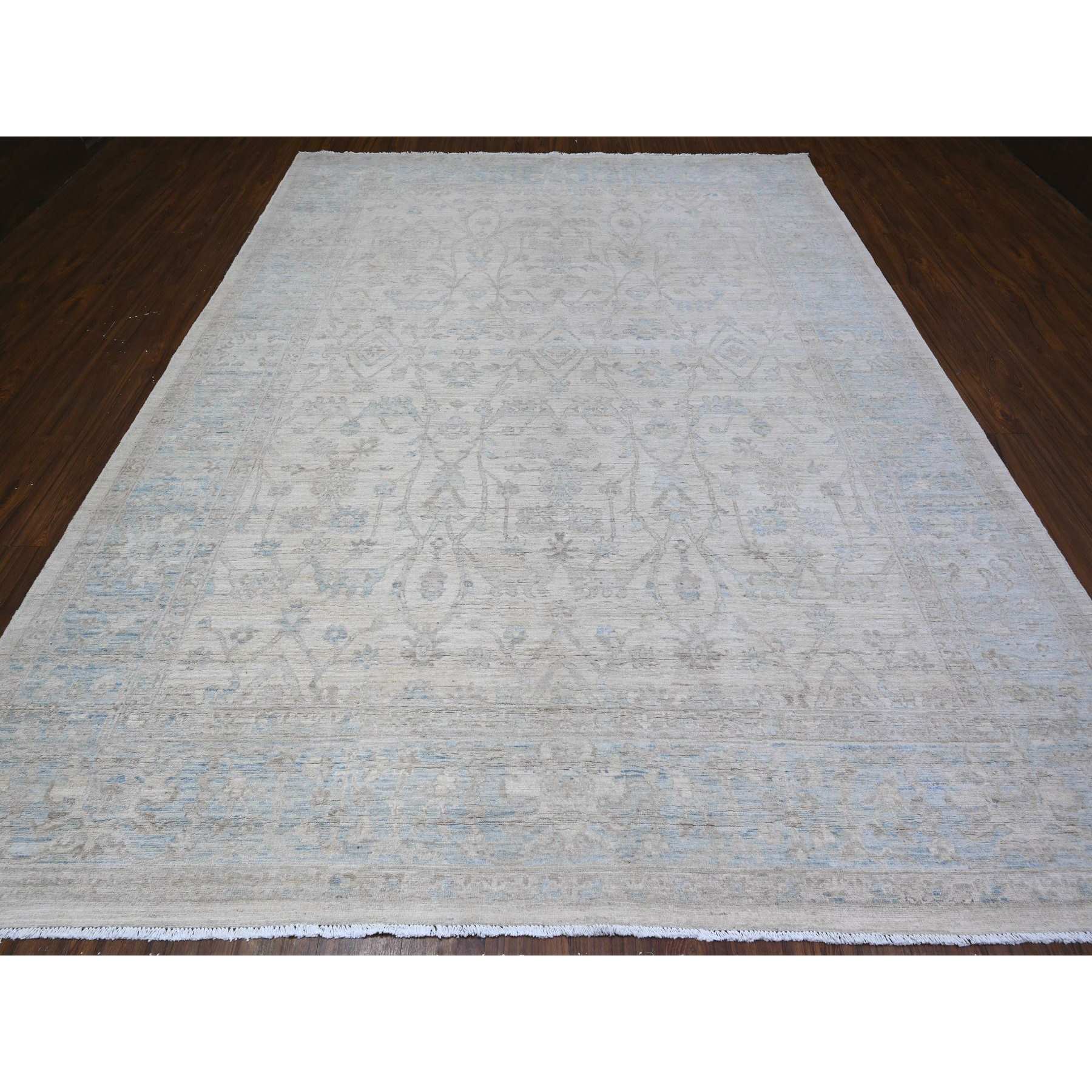 Oushak-And-Peshawar-Hand-Knotted-Rug-441465